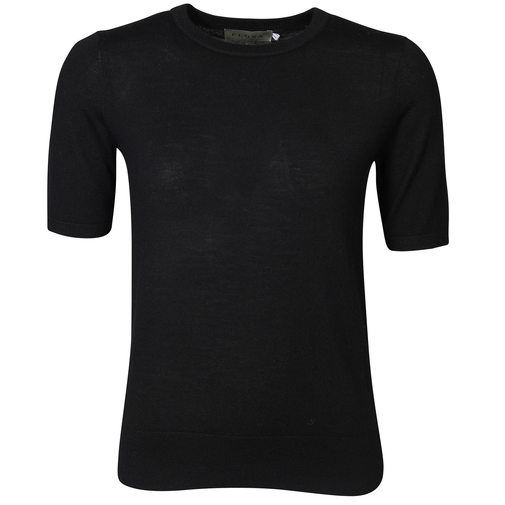 FLONA Cashmere T-Shirt in Black XS