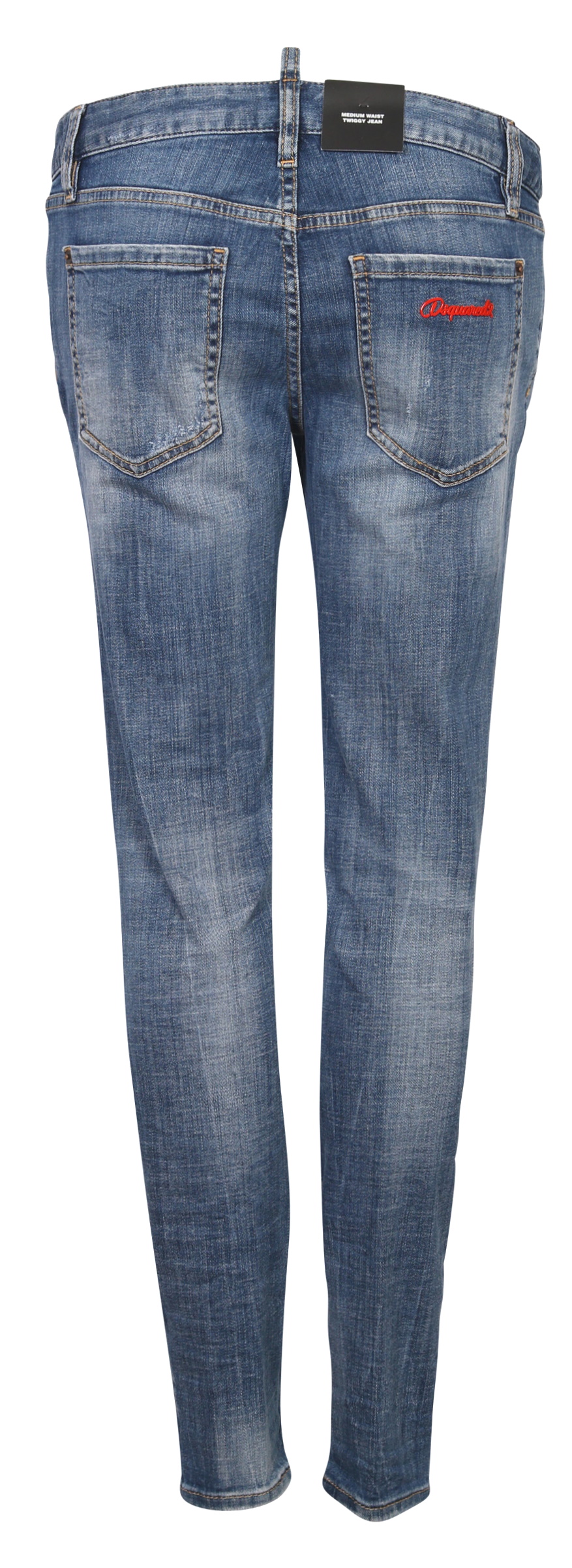 Dsquared Jeans Medium Waist Twiggy Light Blue Washed