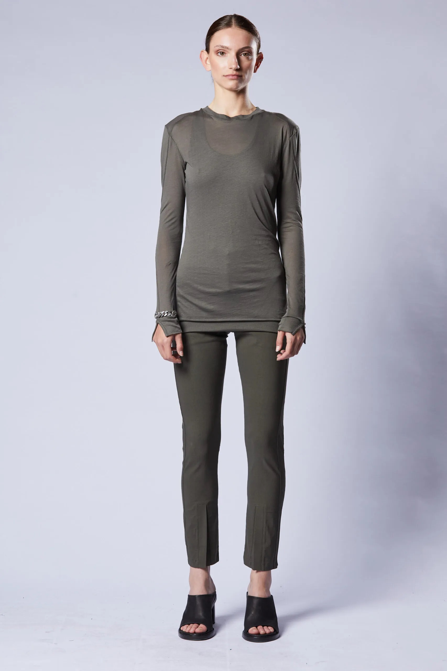 THOM KROM Longsleeve in Ivy Green XS