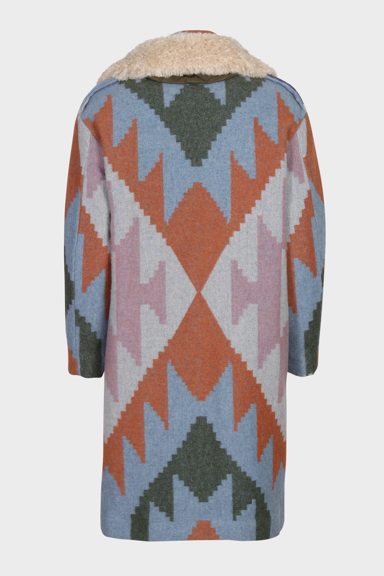 BAZAR DELUXE Wool Coat Multicolor IT44 / DE38