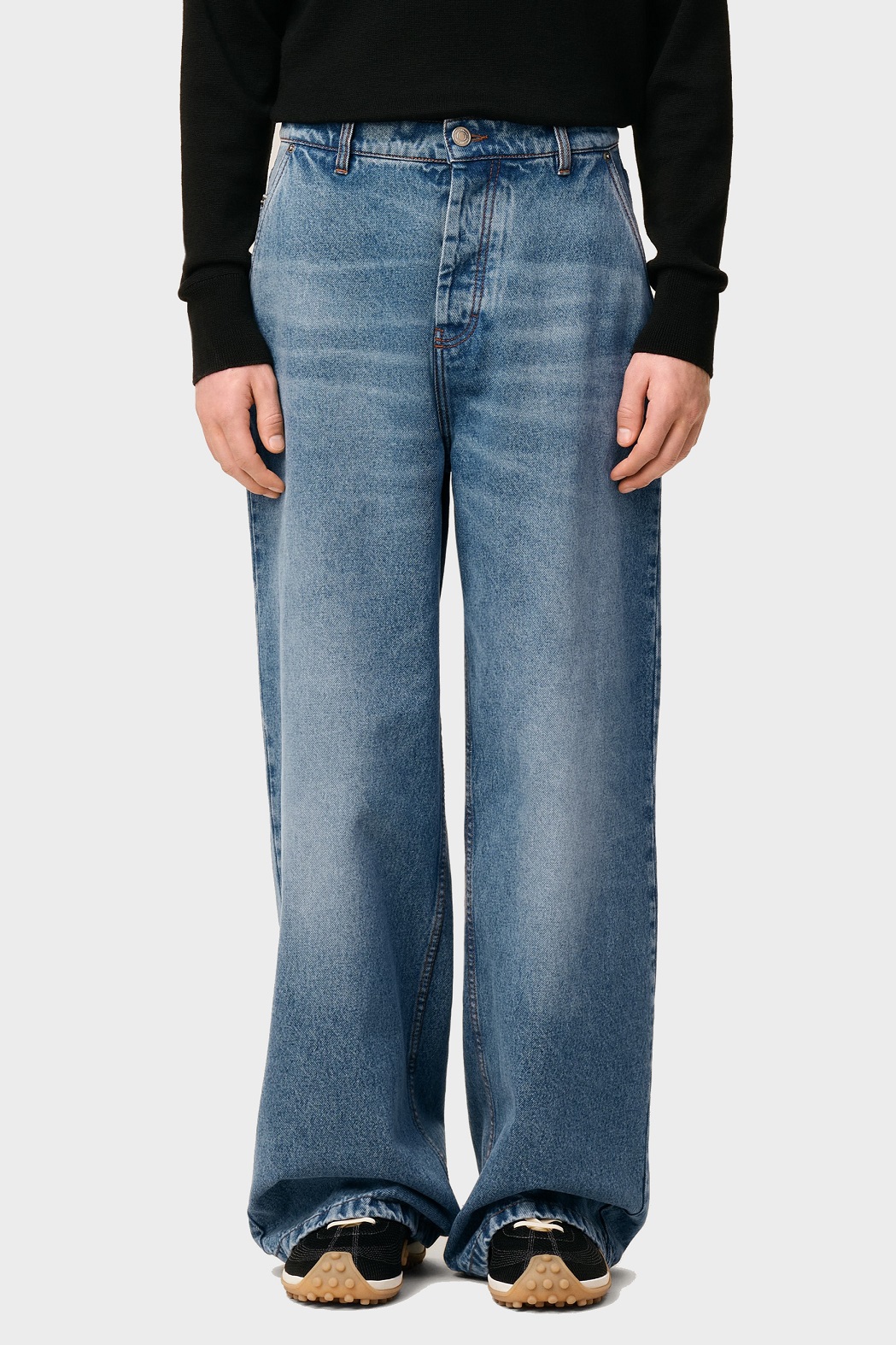 AMI PARIS Loose Fit Jeans Used Blue