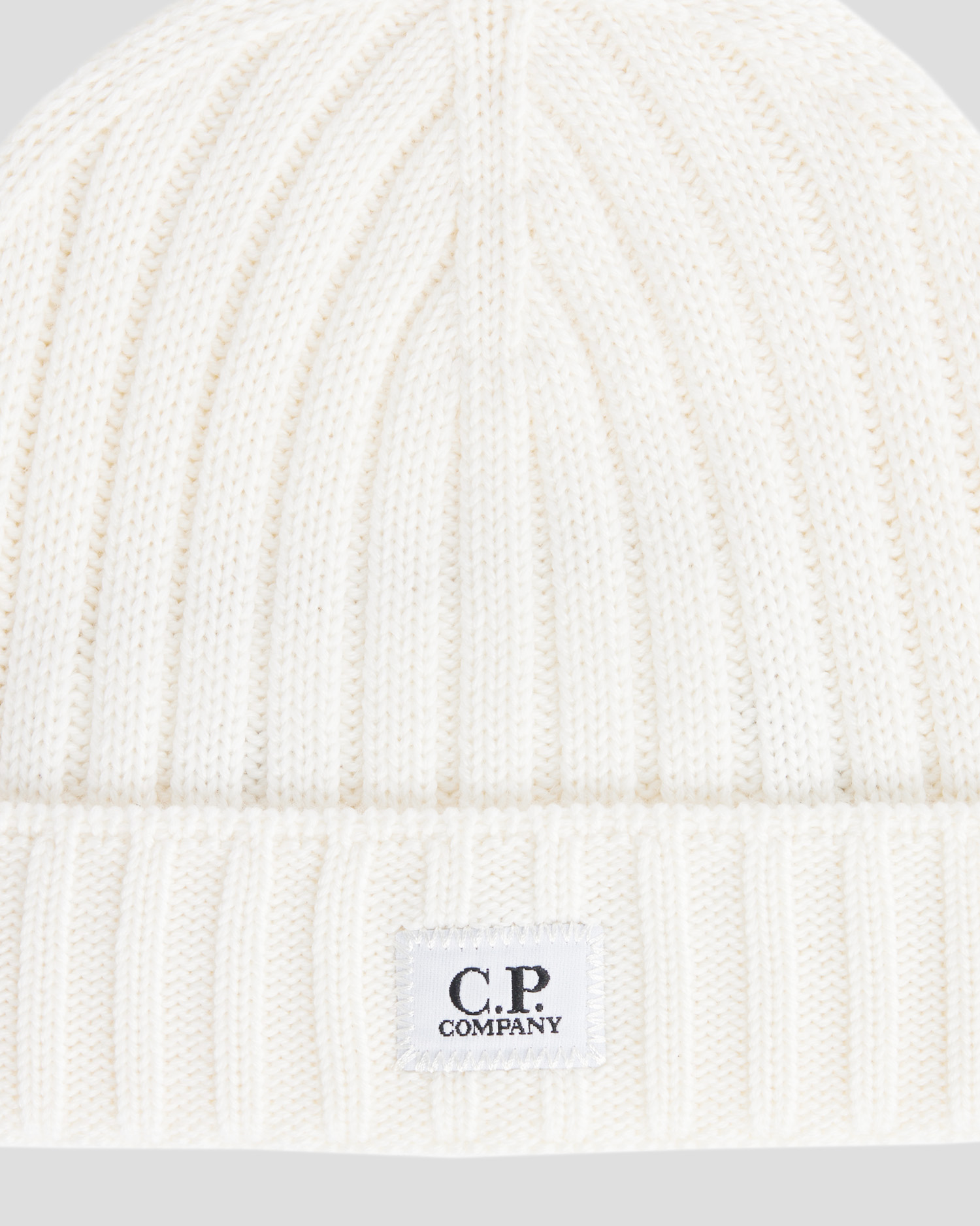 C.P. COMPANY Knit Cap in Gauze White
