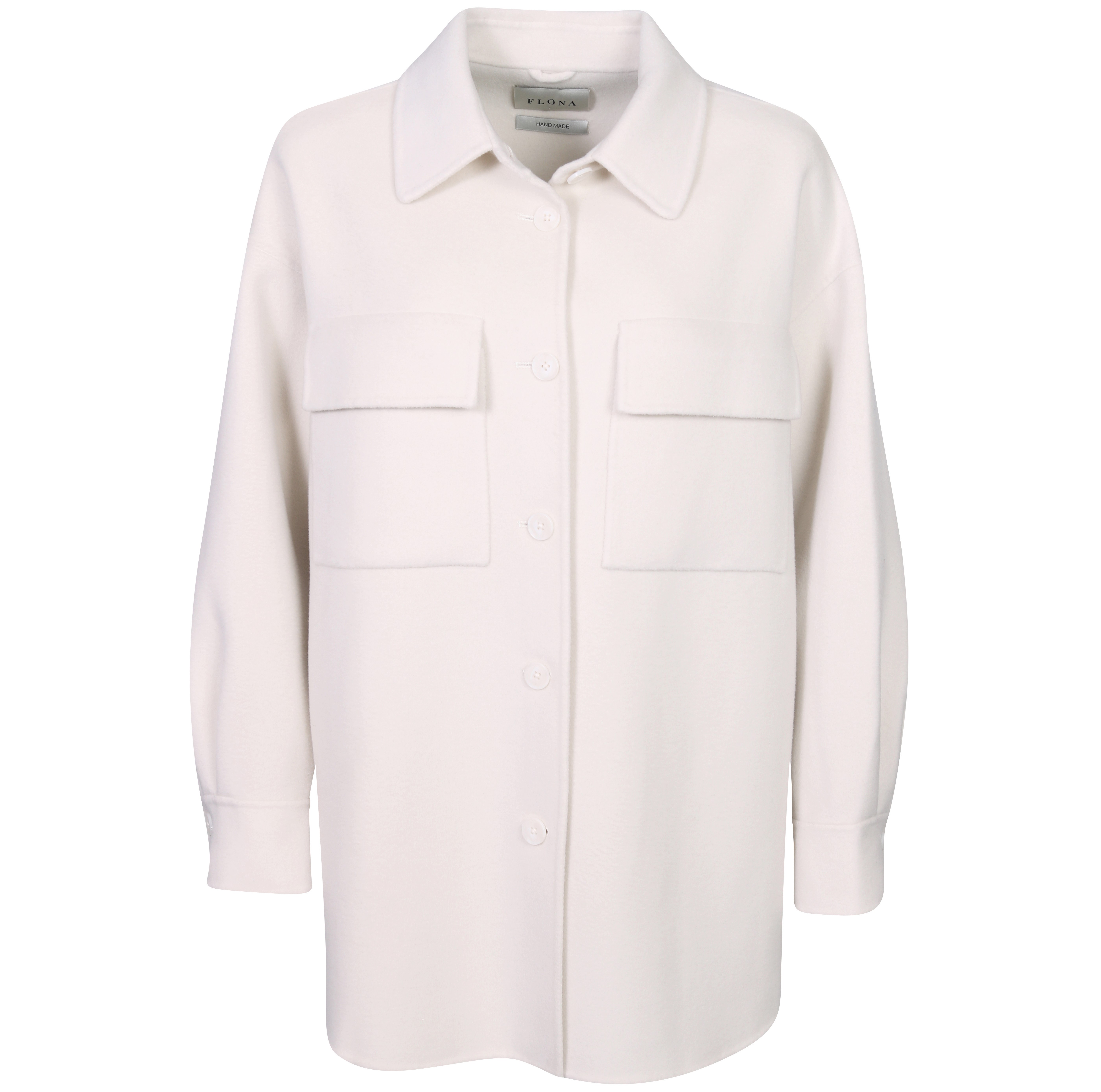 Flona Wool/Cashmere Overshirt in Offwhite