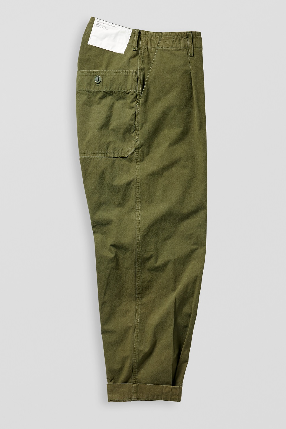 APPLIED ART FORMS Japanese Cargo Pant in Military Green S