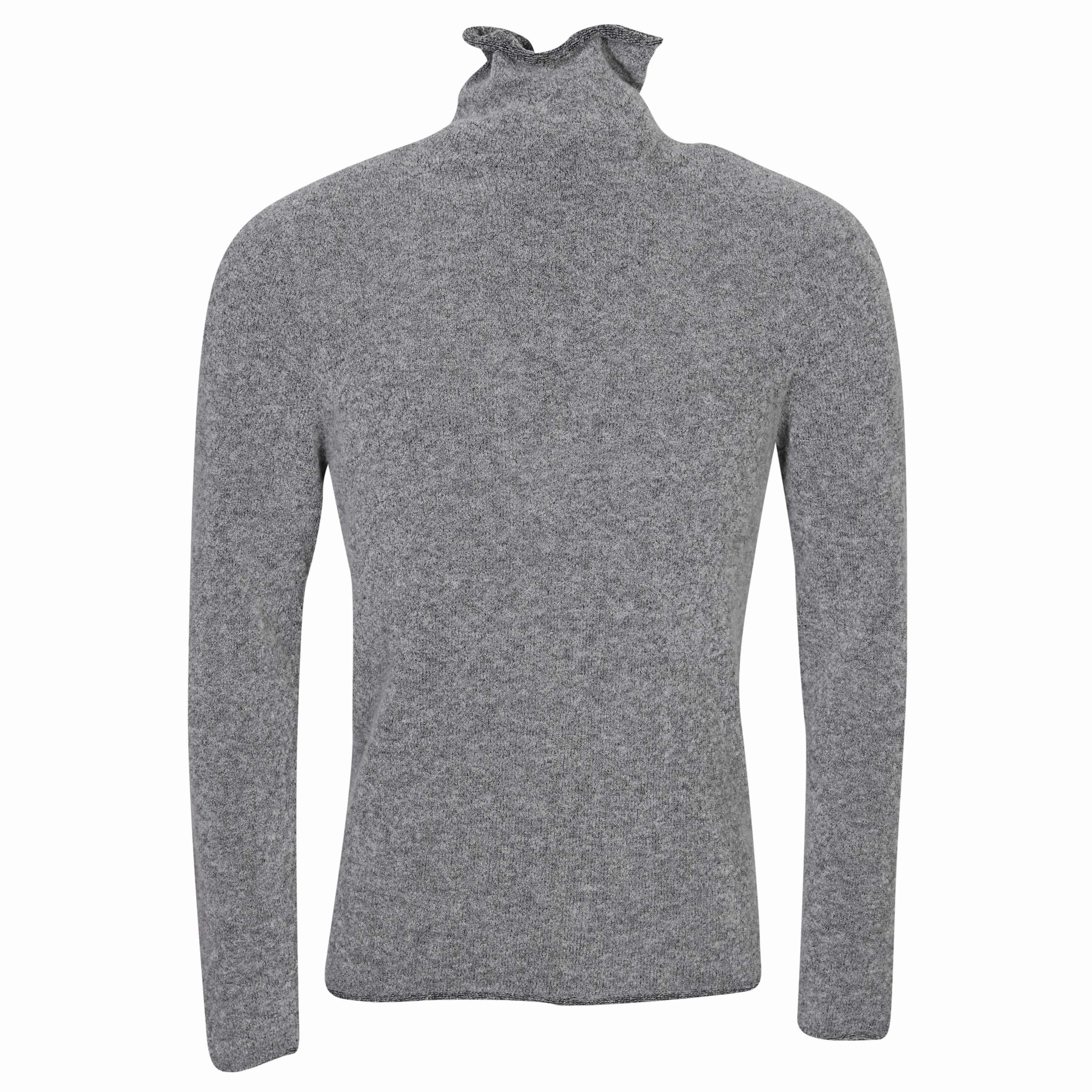 Hannes Roether Knit Turtleneck in Grey Melange