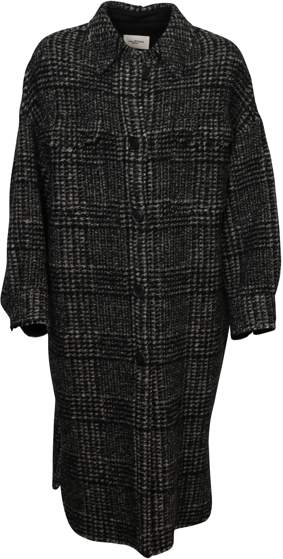 Isabel Marant Étoile Check Coat Gabrion Black/Dark Grey