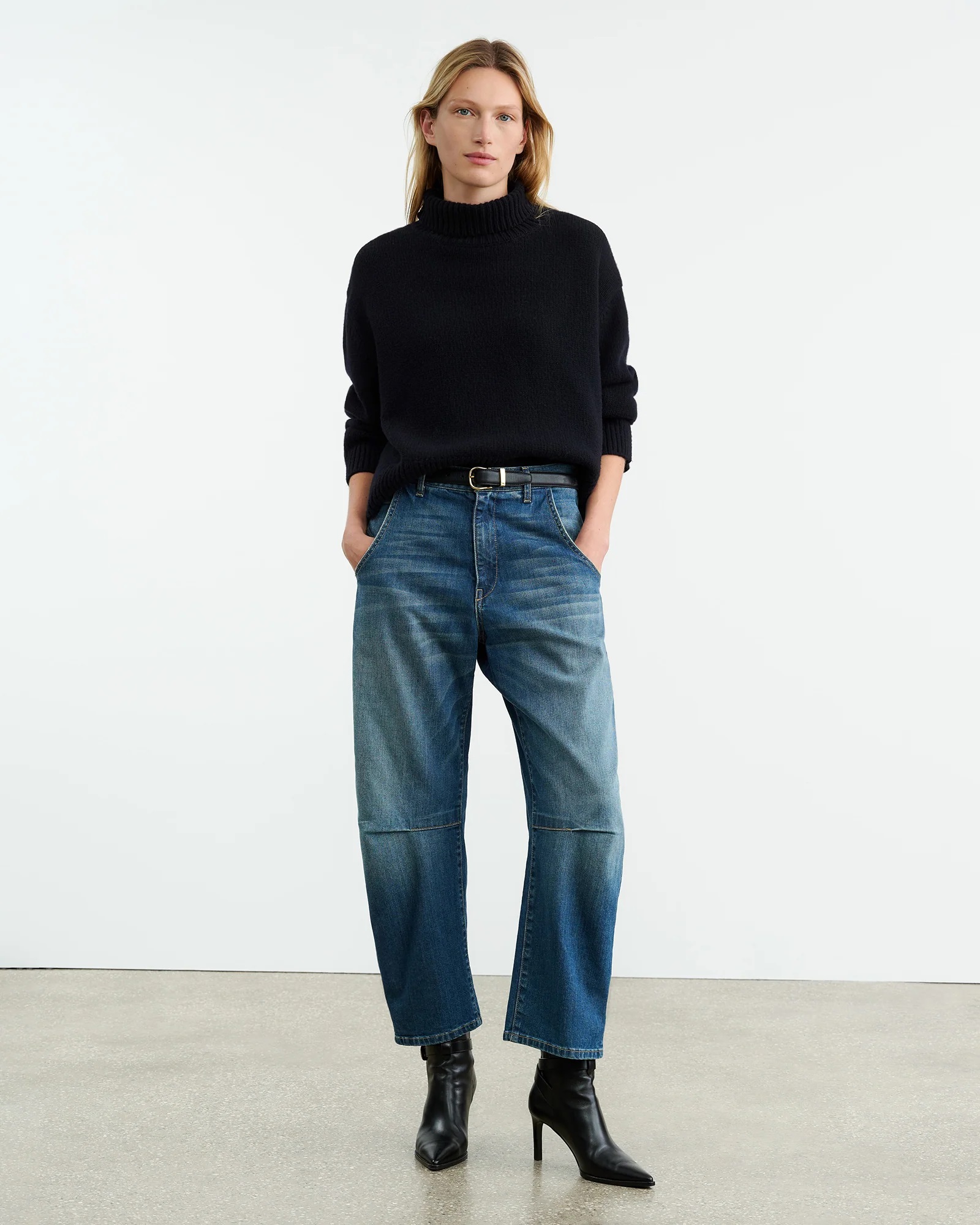 NILI LOTAN Omaira Turtleneck Knit Sweater in Army Green
