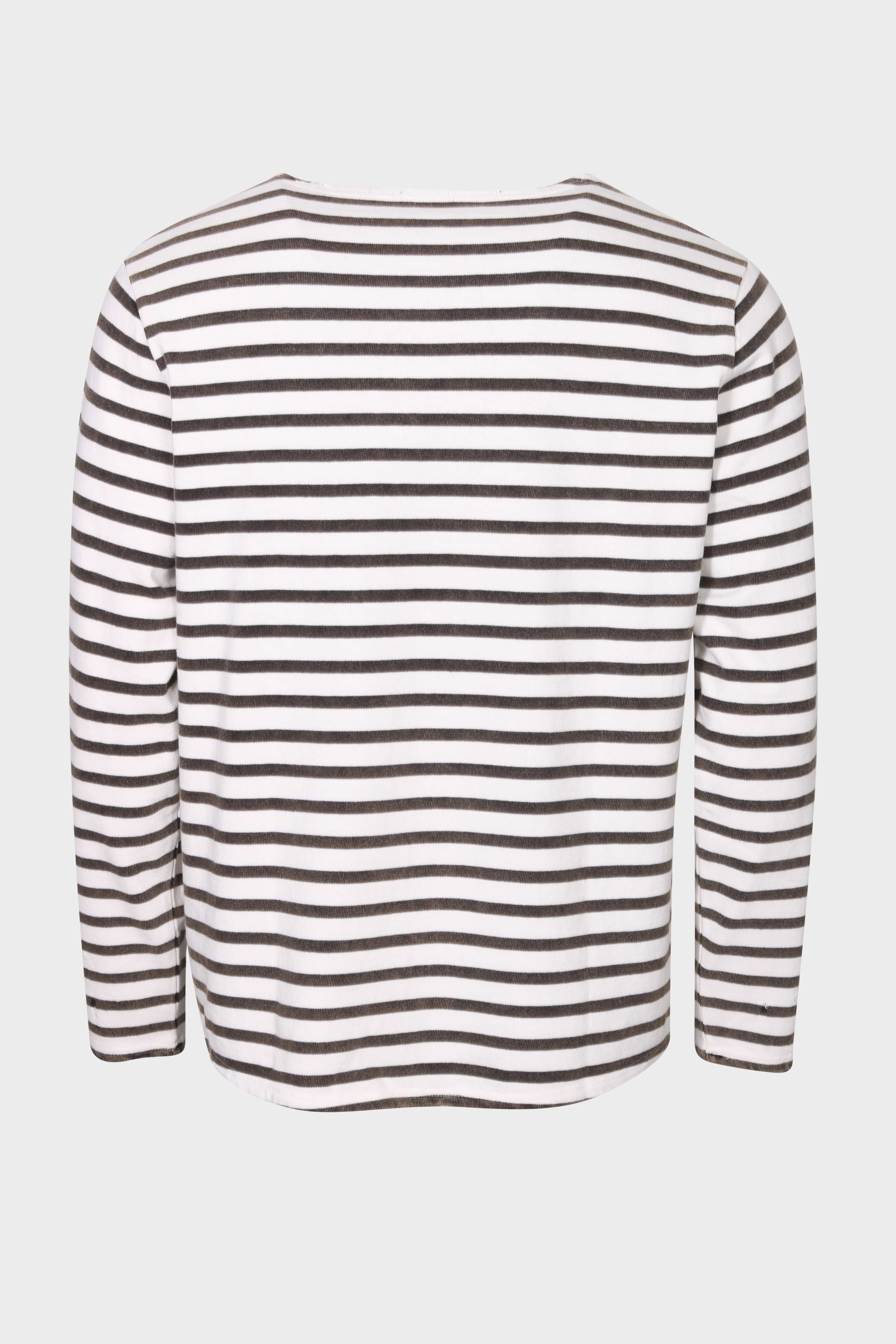 R13 Breton Sweater in Black/Ecru Stripe