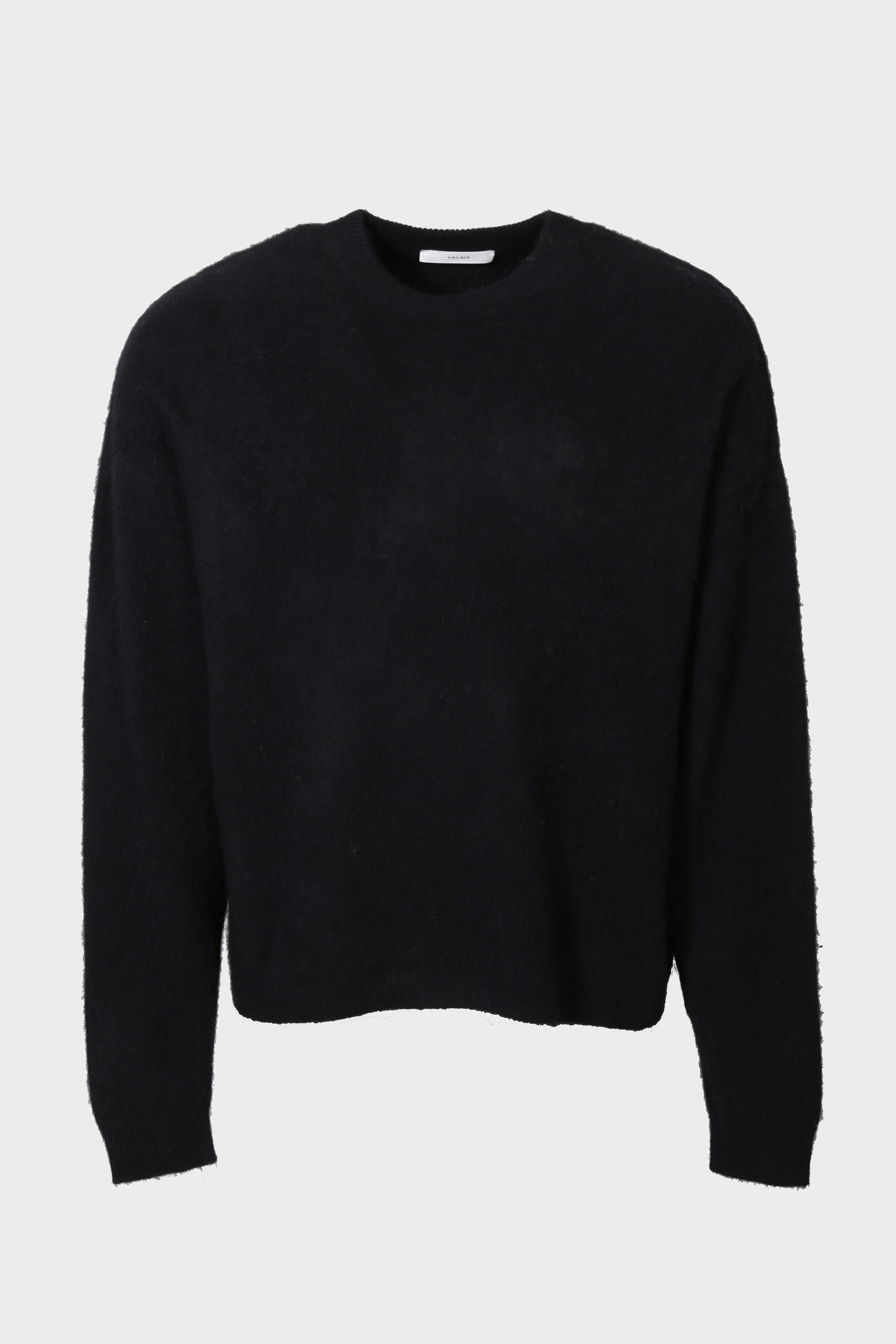 YACAIA Full Zip Merino/Cashmere Sweater in Black