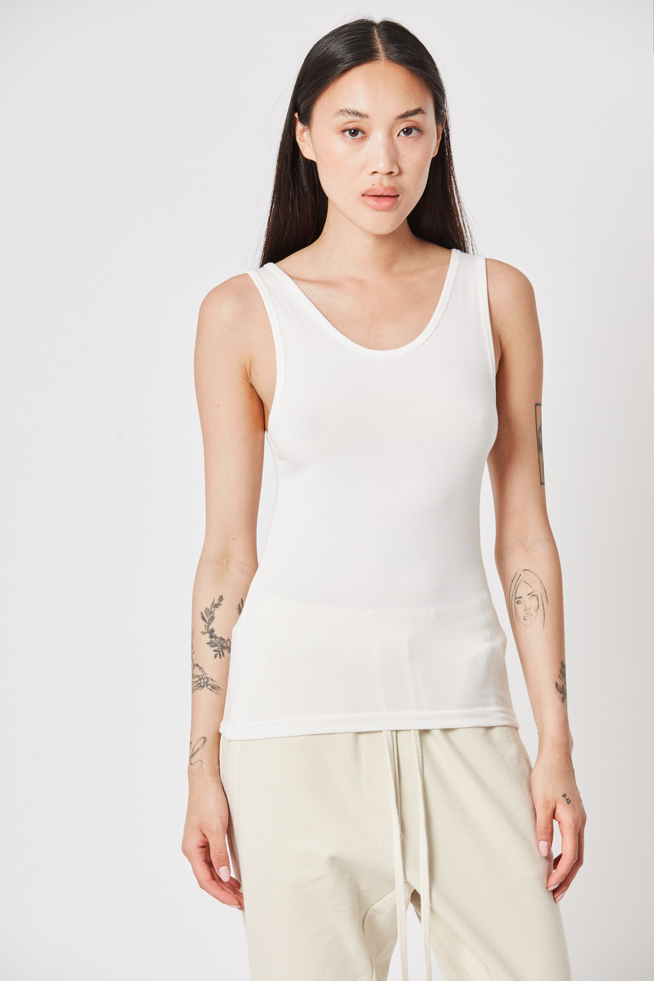 Thom Krom Tank in Off White