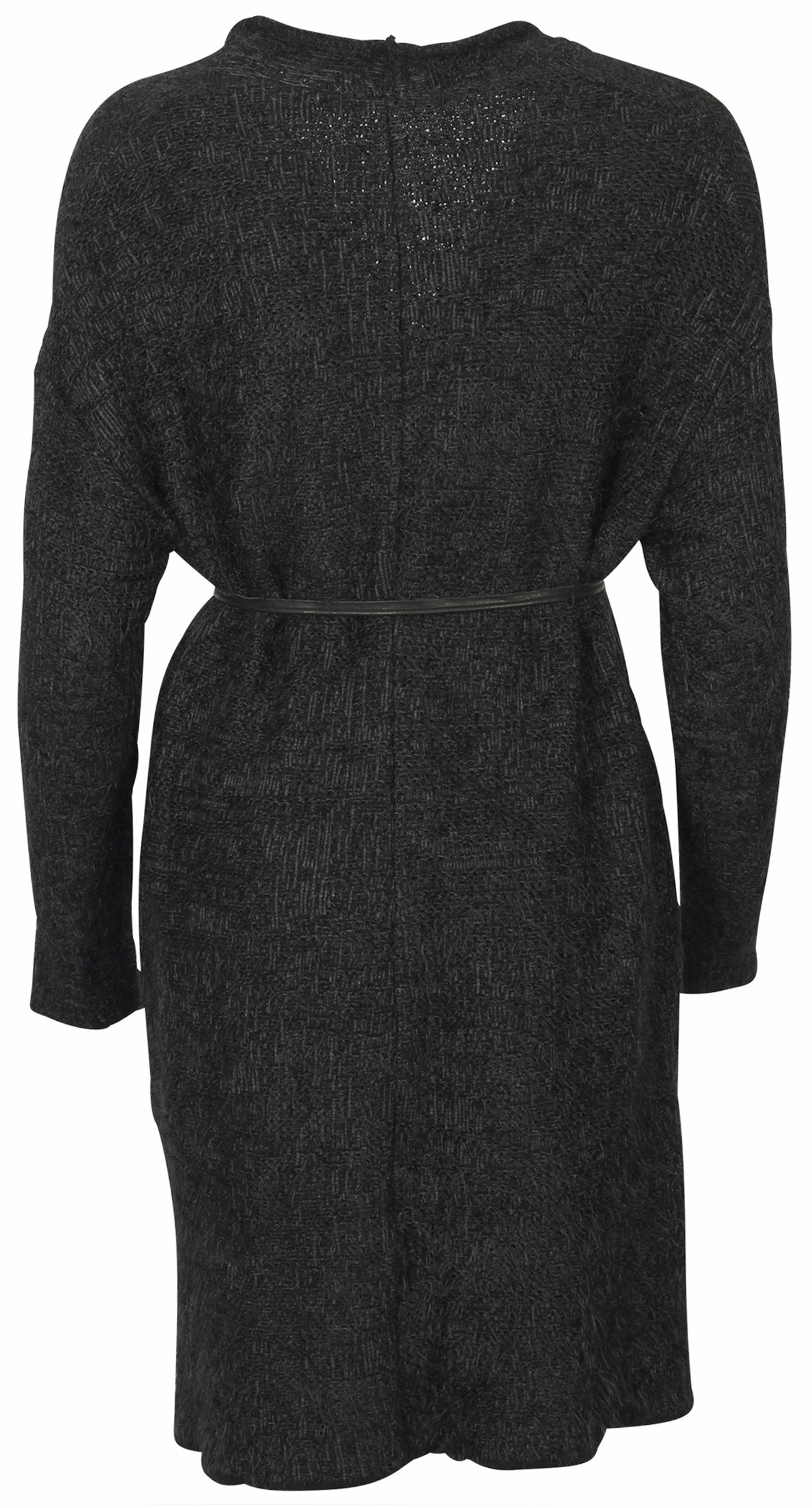 Transit Par Such Cardigan With Leatherbelt Black