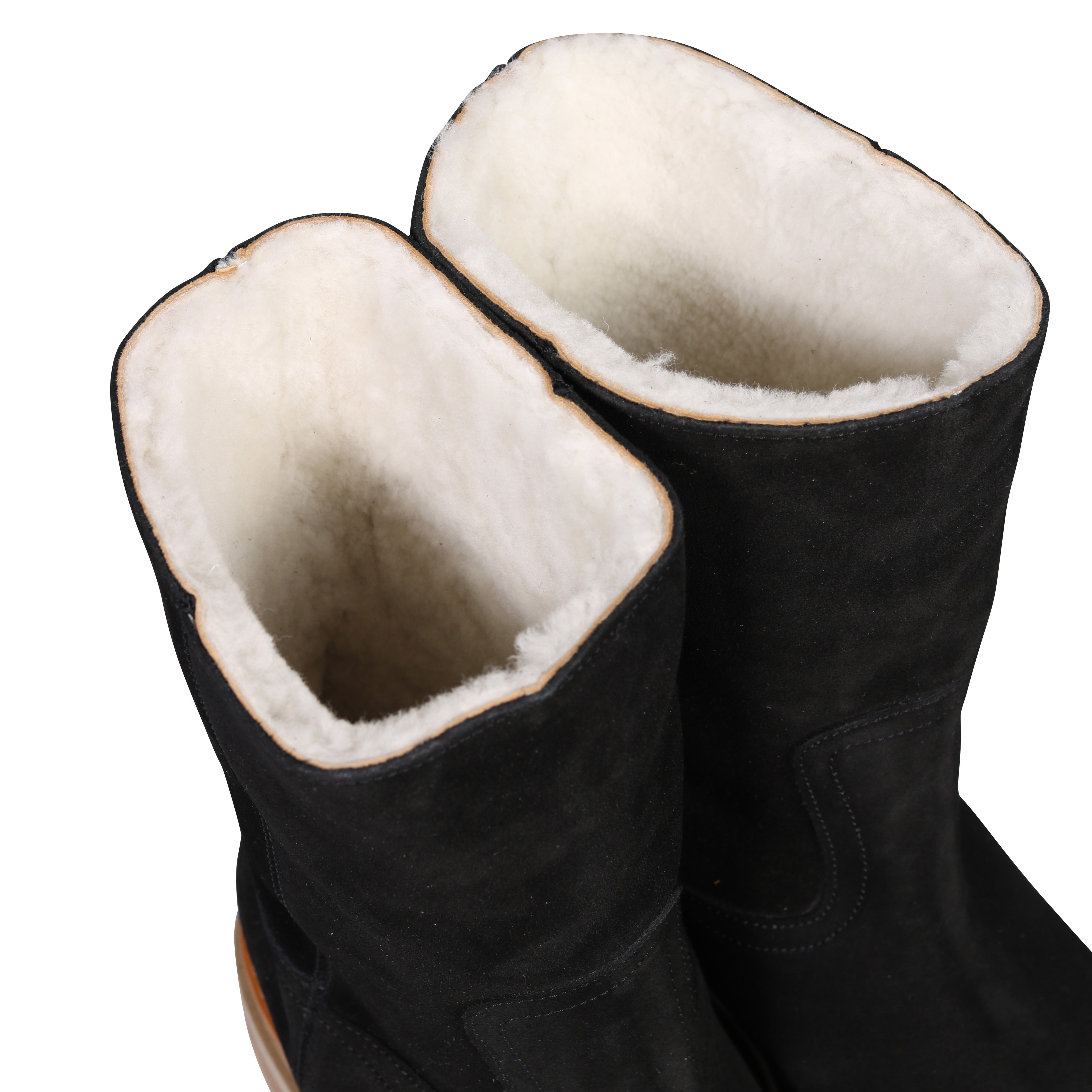Ennequadro Boots in Black Suede/Fur
