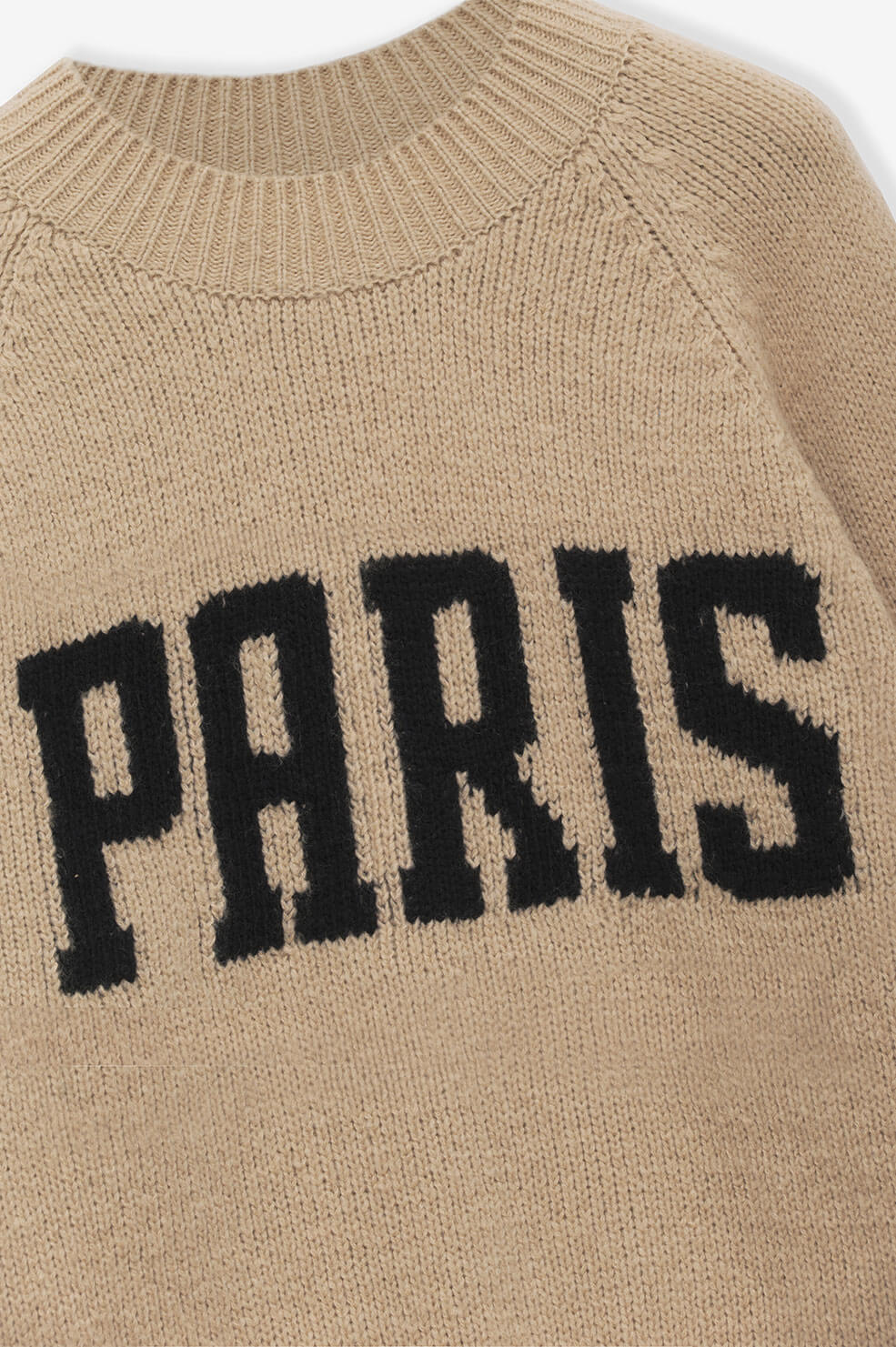 Anine Bing Kendrick Knit Pullover University Paris in Camel S