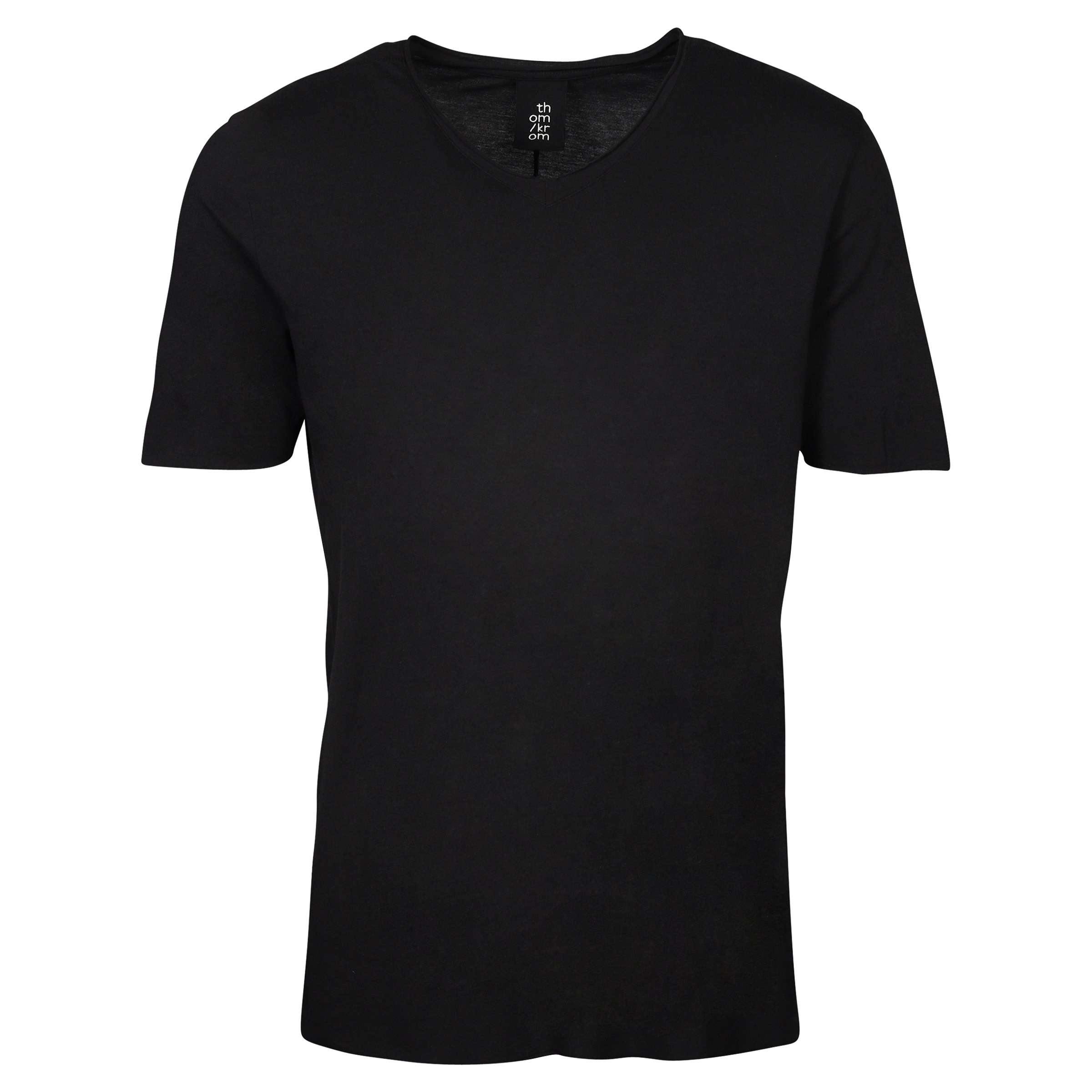 Thom Krom V-Neck T-Shirt in Black XL