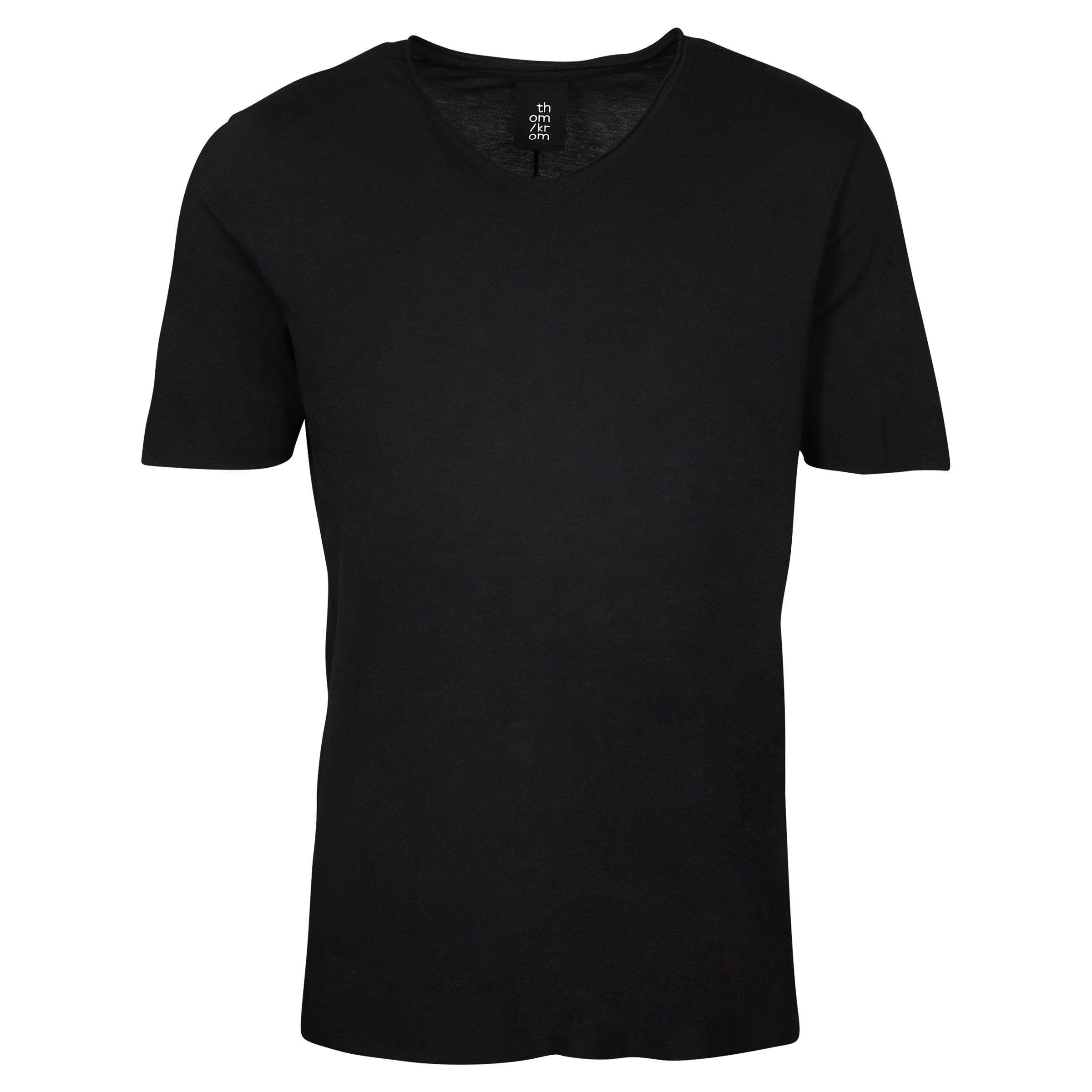 Thom Krom V-Neck T-Shirt in Black