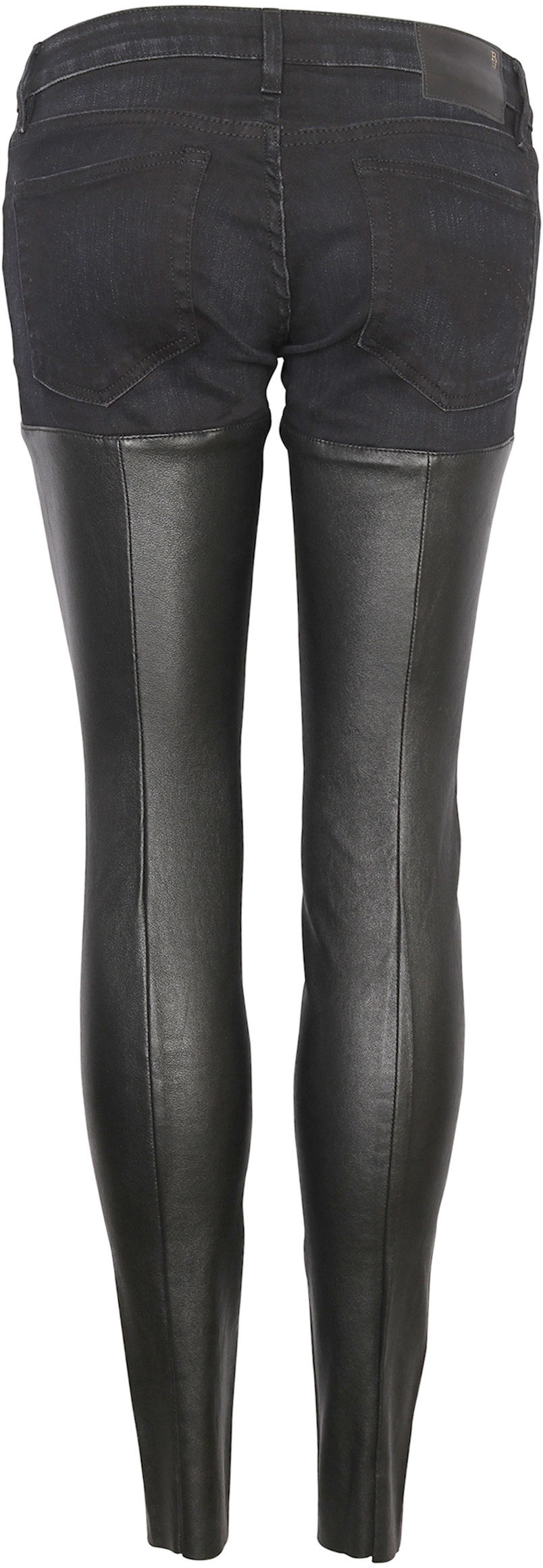 R13 Chaps Denim/Leather Black