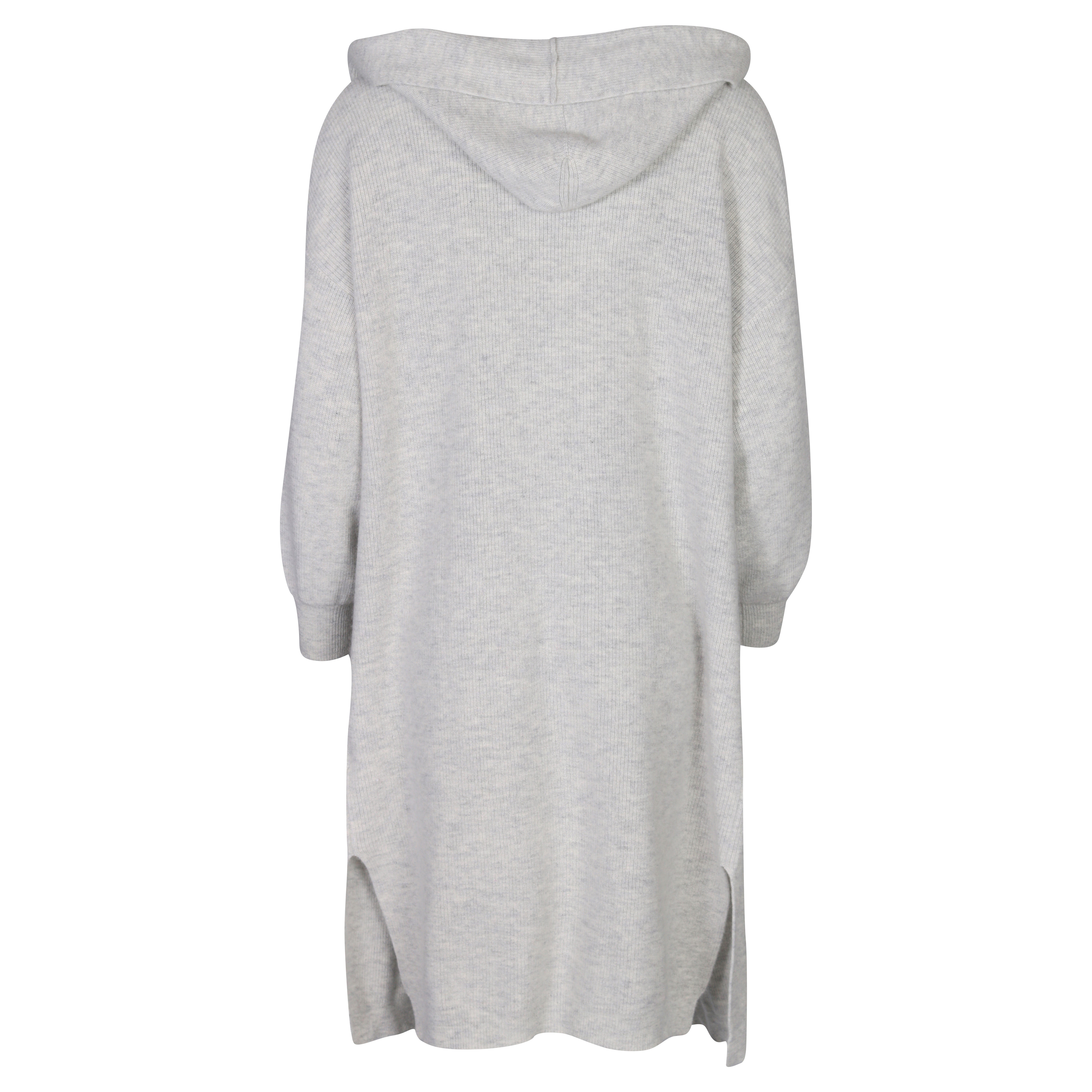 Flona Cashmere Cardigan with Hood in Heathergrey L