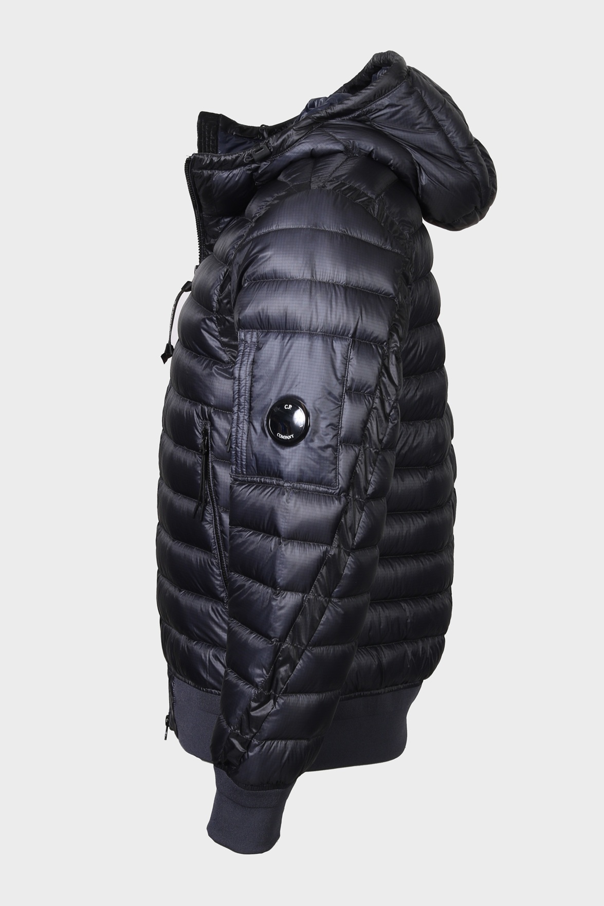 C.P. COMPANY D.D. Shell Hodded Light Down Jacket in Total Eclipse