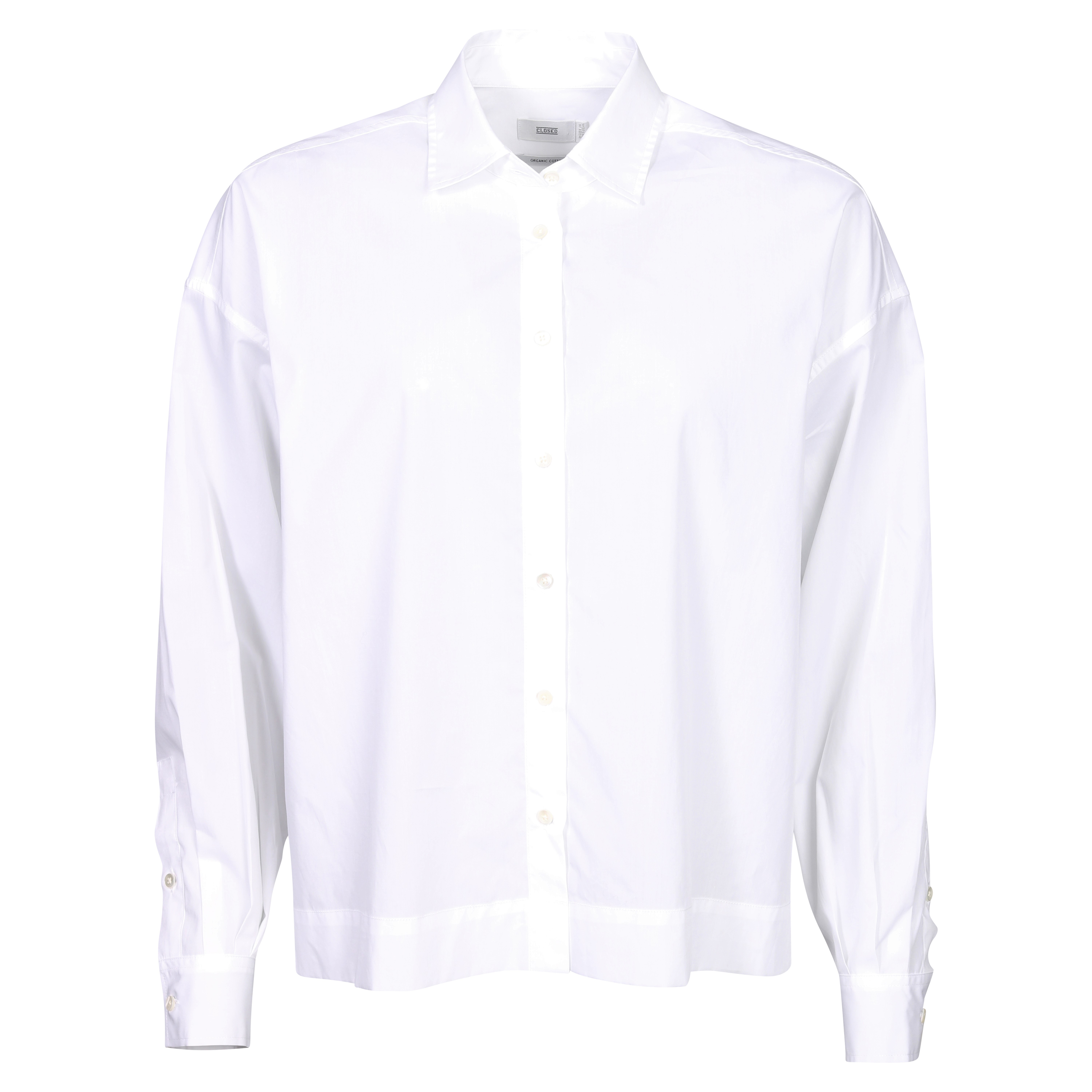 Closed Gathered Shirt in White S