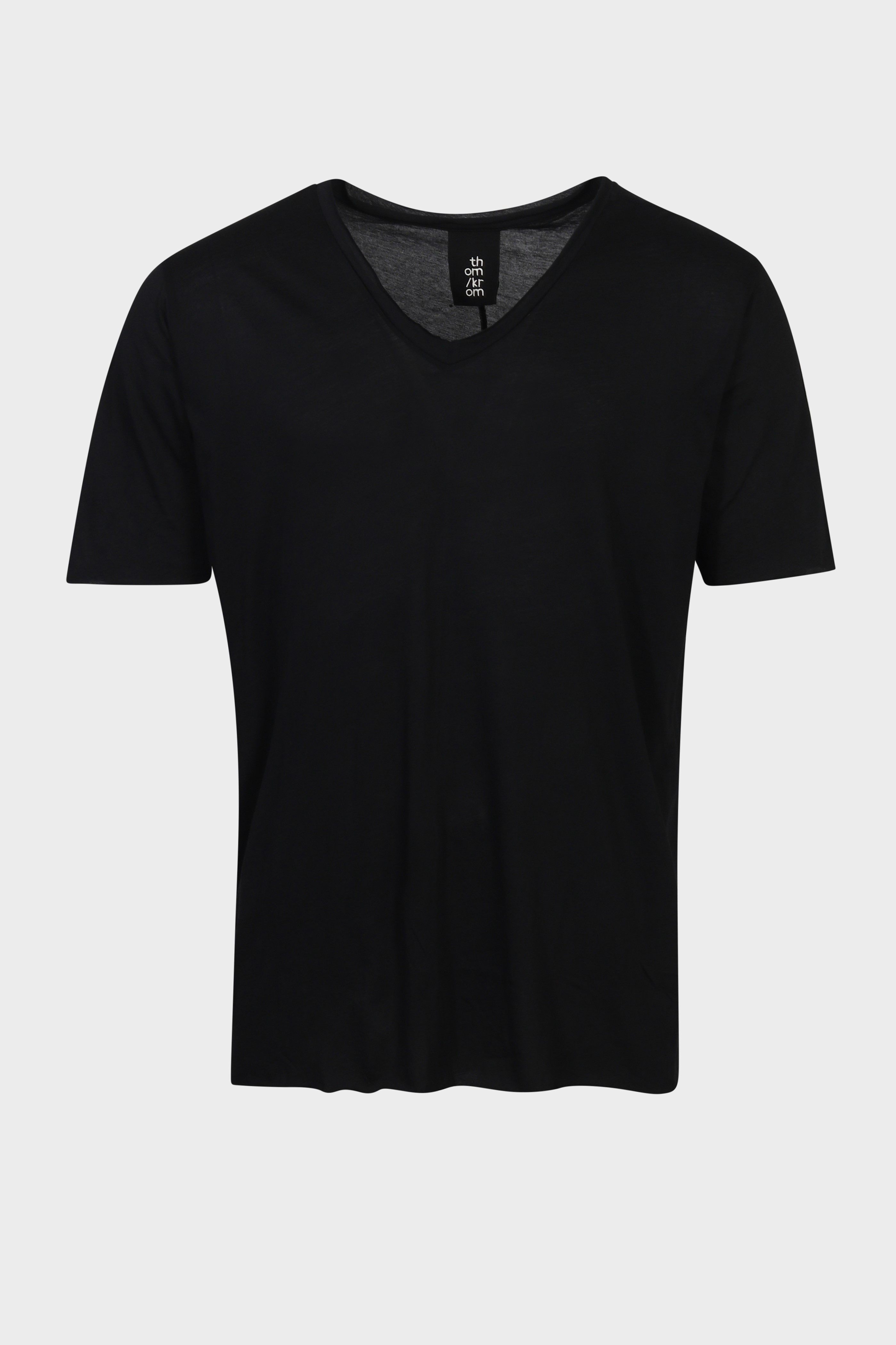 THOM KROM V-Neck T-Shirt in Black XXL