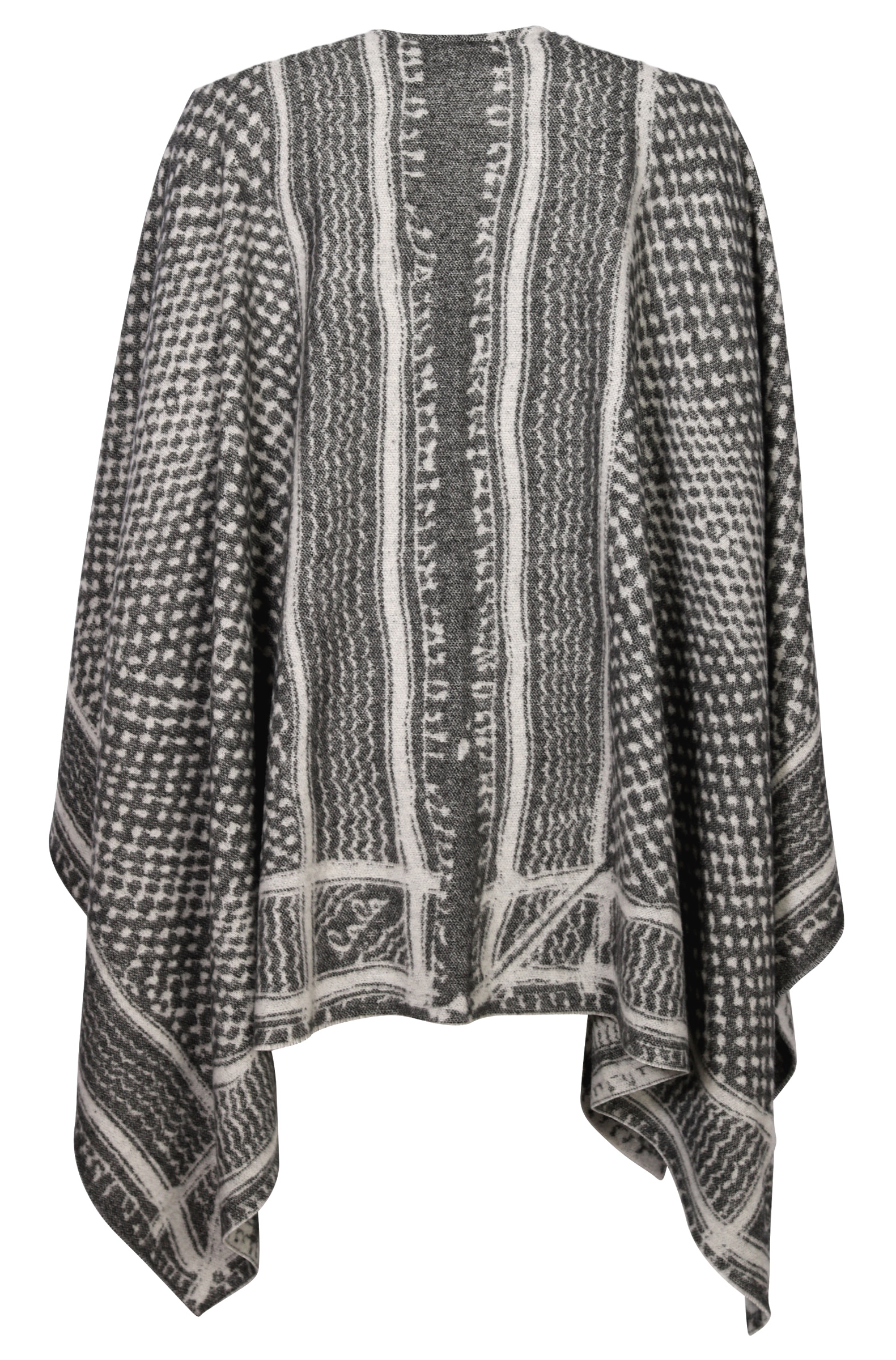 Lala Berlin Poncho Pia Check Kufiya Black