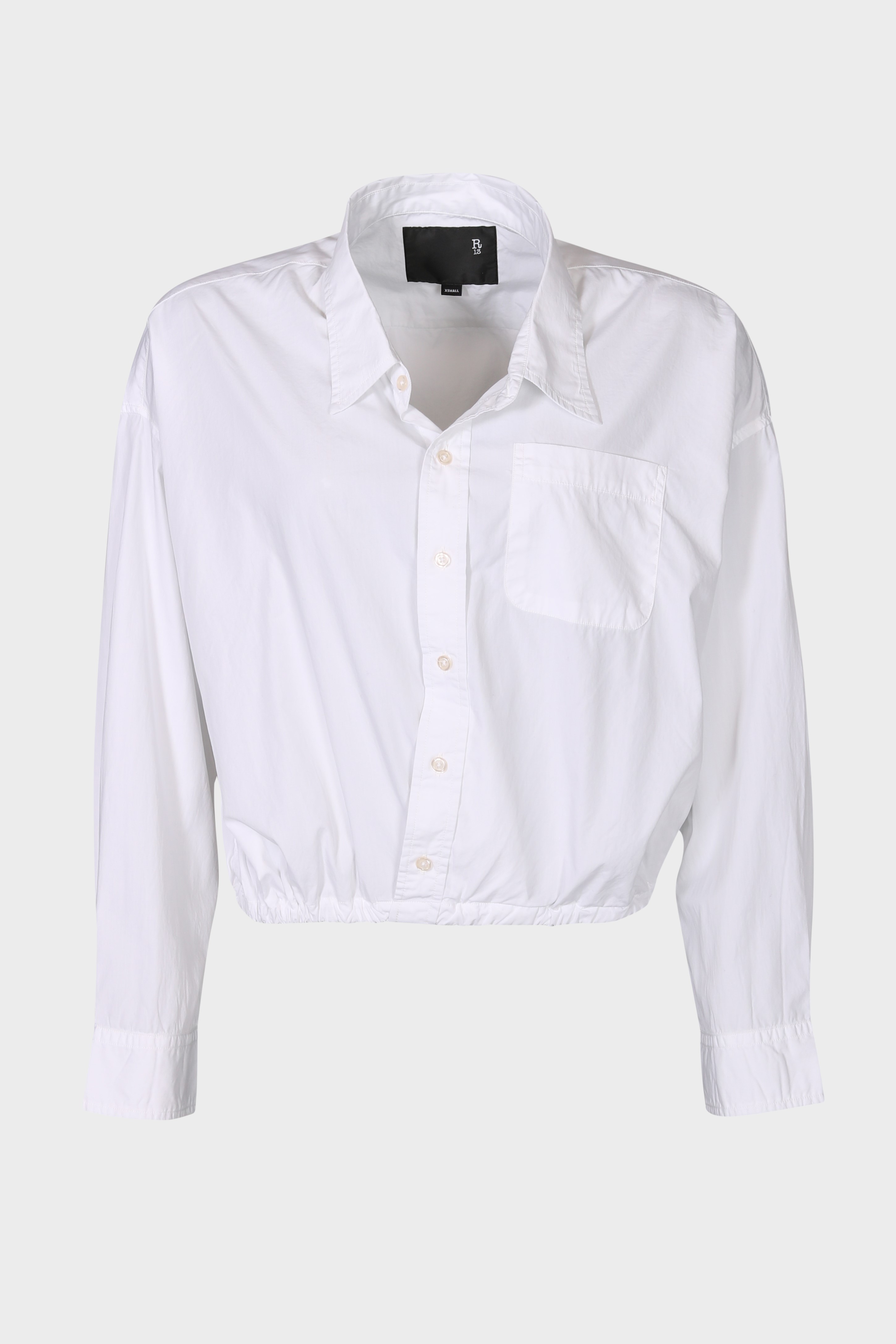 R13 Crossover Bubble Shirt in White
