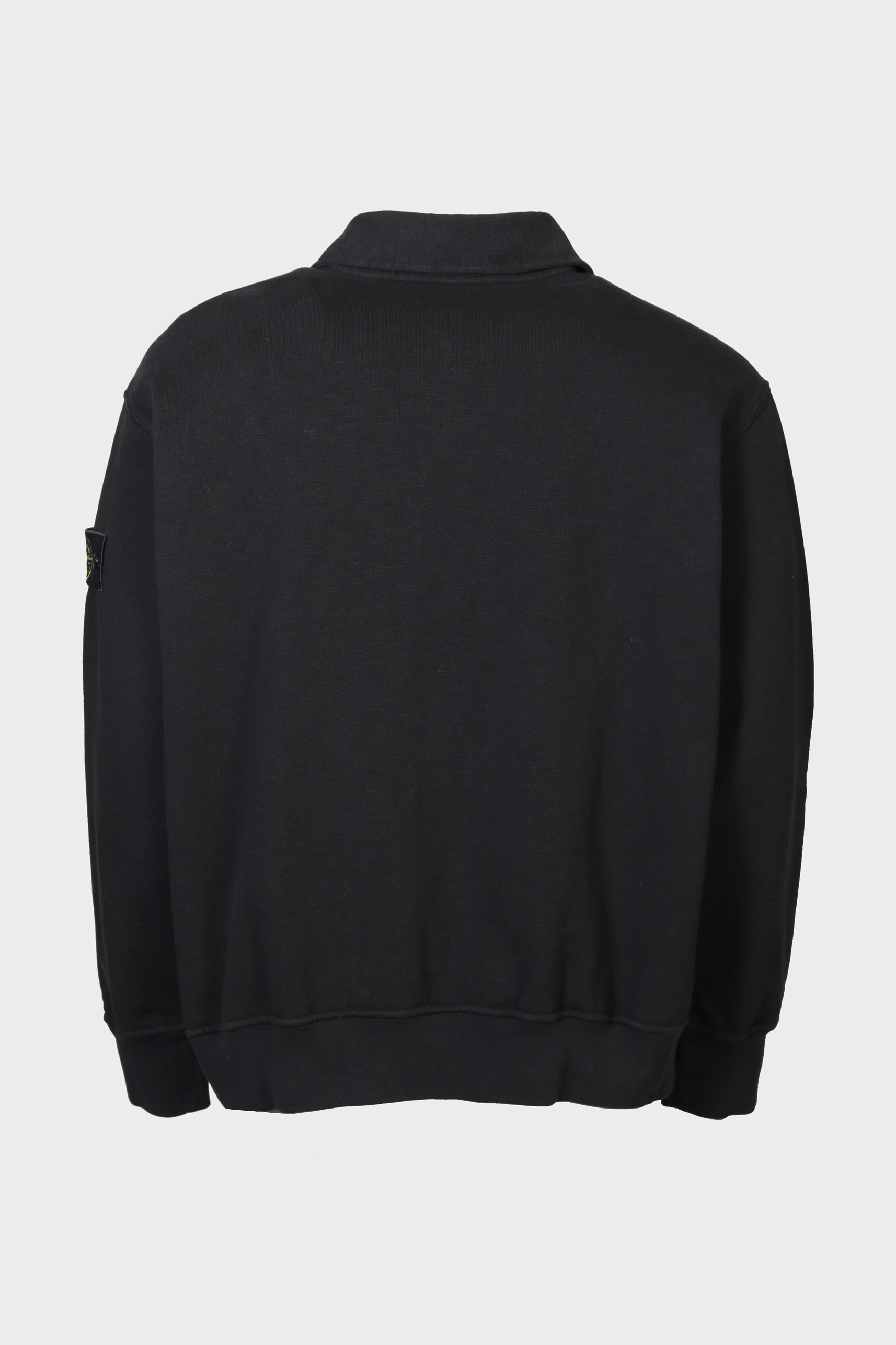 STONE ISLAND Polo Sweatshirt in Black