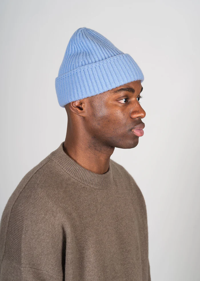 YACAIA Wool/Cashmere Beanie in Light Blue