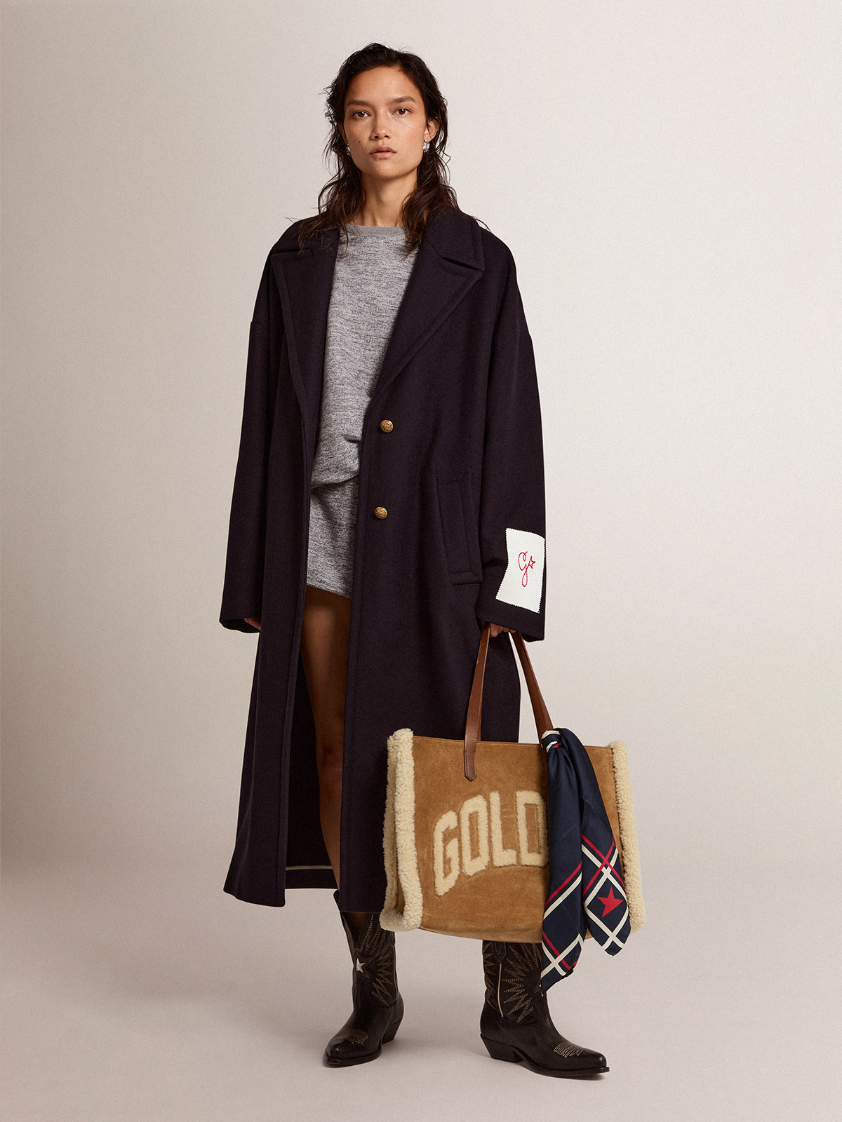 GOLDEN GOOSE Coat Bertina in Dark Blue