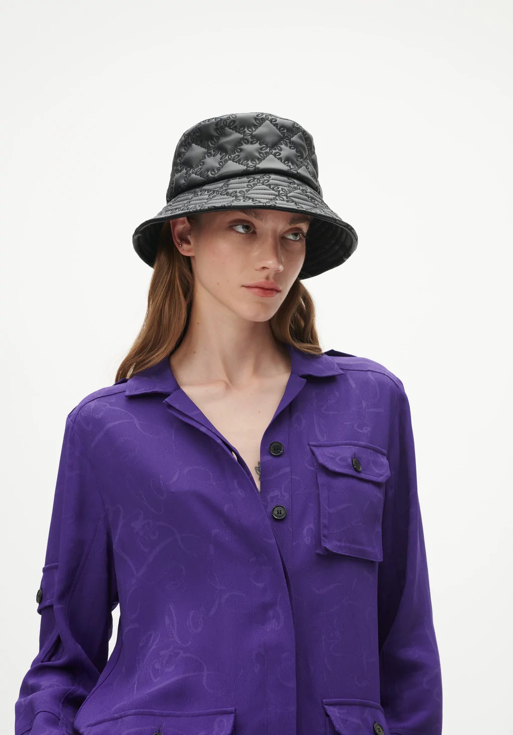 Lala Berlin Bucket Hat Honi Monogram Black