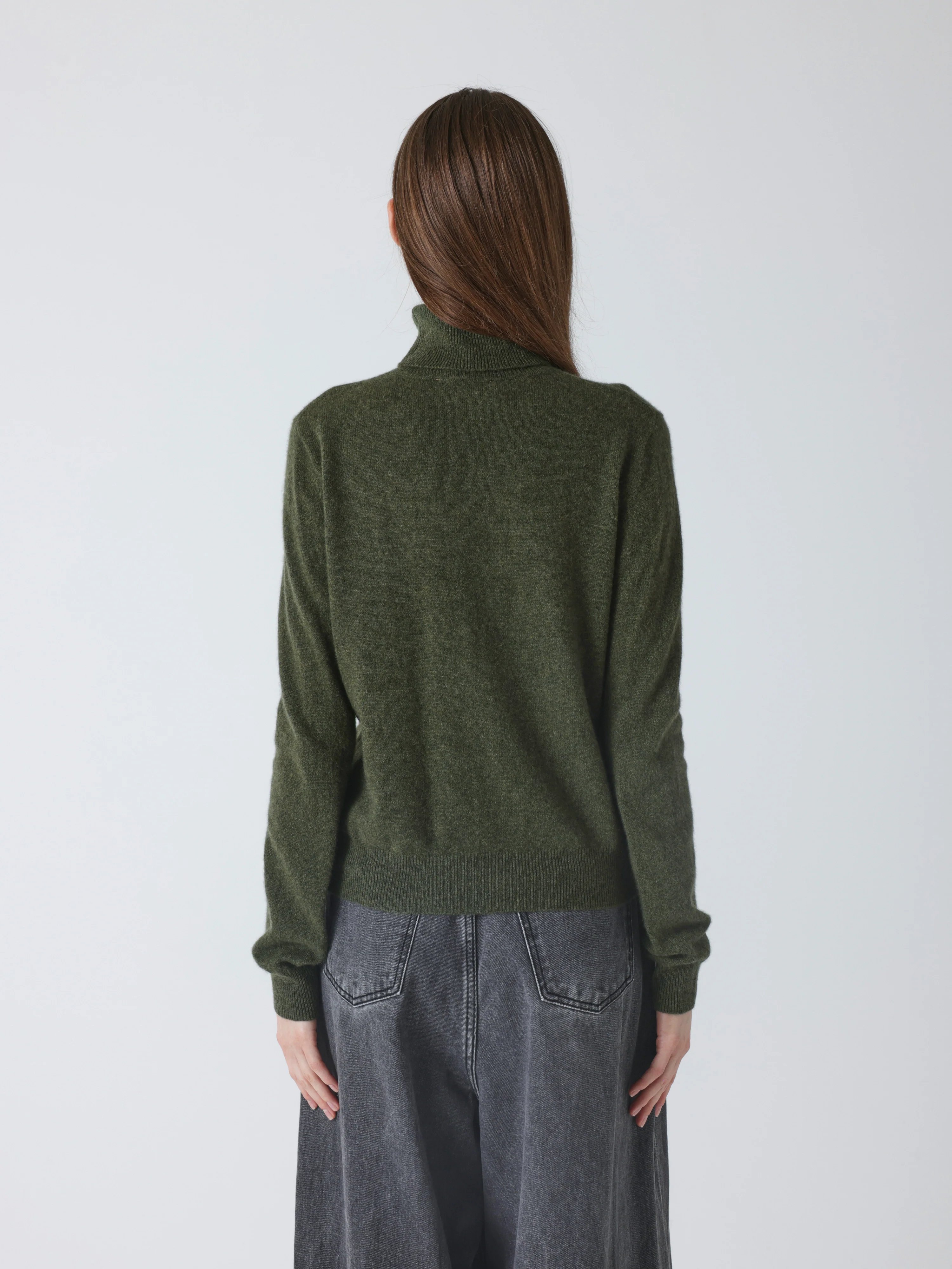 ABSOLUT CASHMERE Roll Neck Sweater in Forest