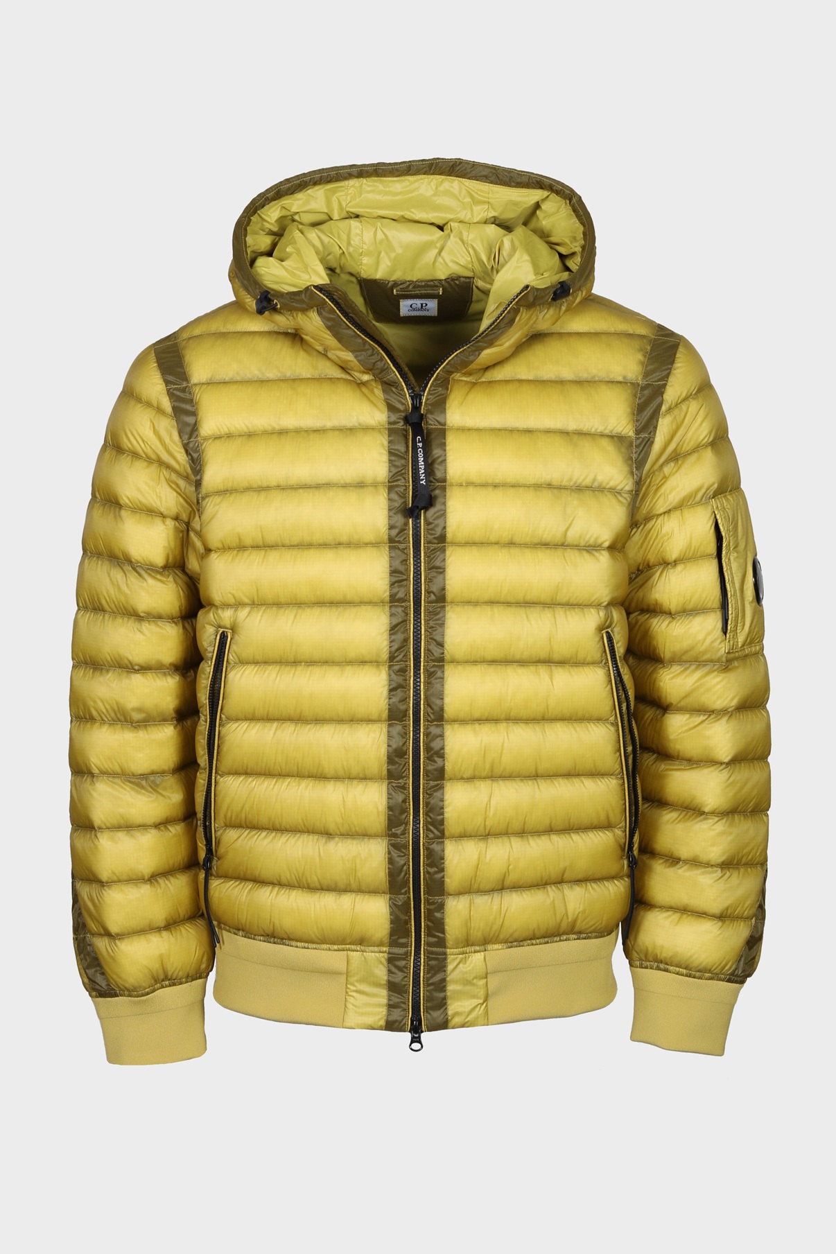 C.P. COMPANY D.D. Shell Hodded Light Down Jacket in Antique Moss