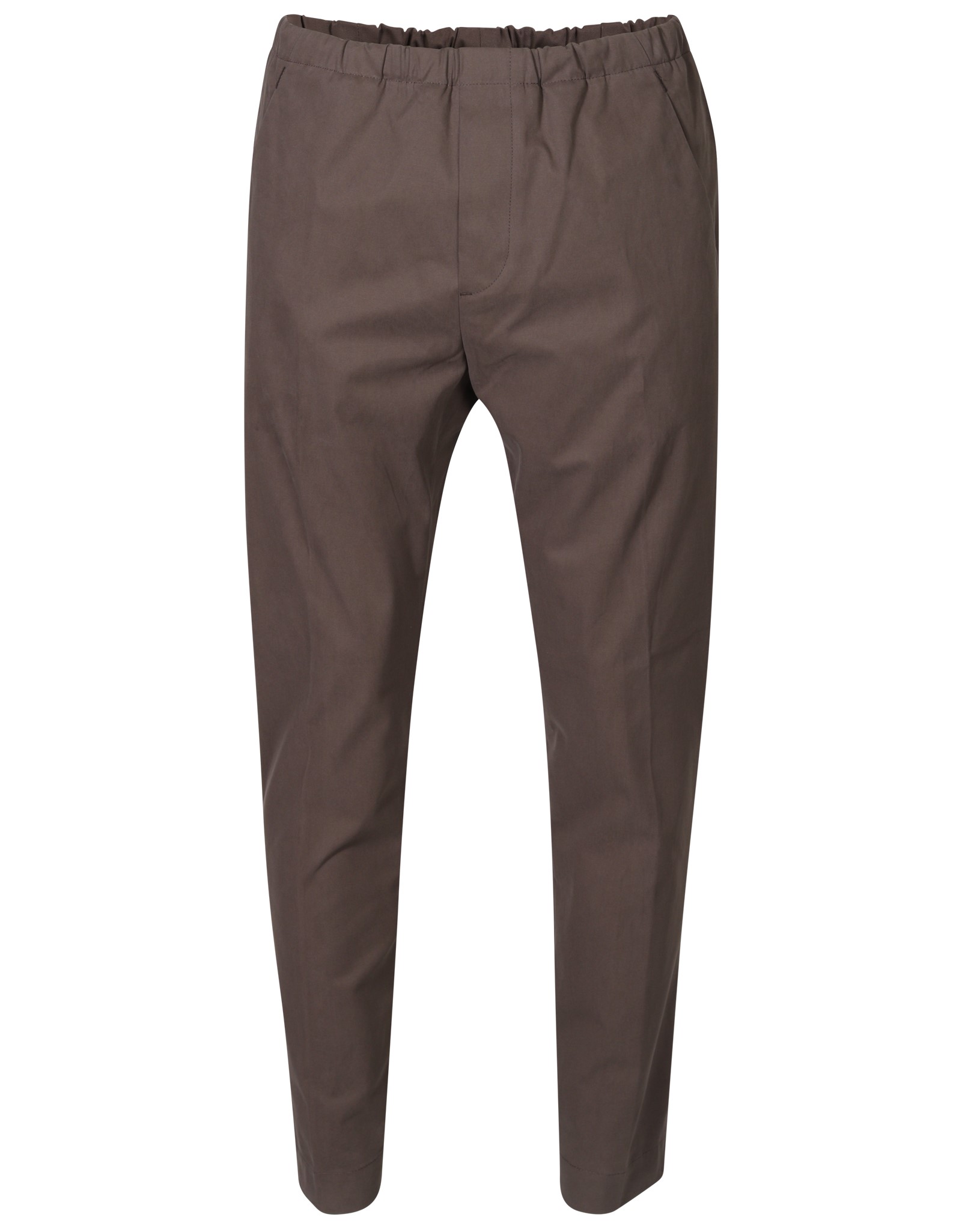NINE:INTHE:MORNING Mirco Carrot Cotton Stretch Pant in Brown 46
