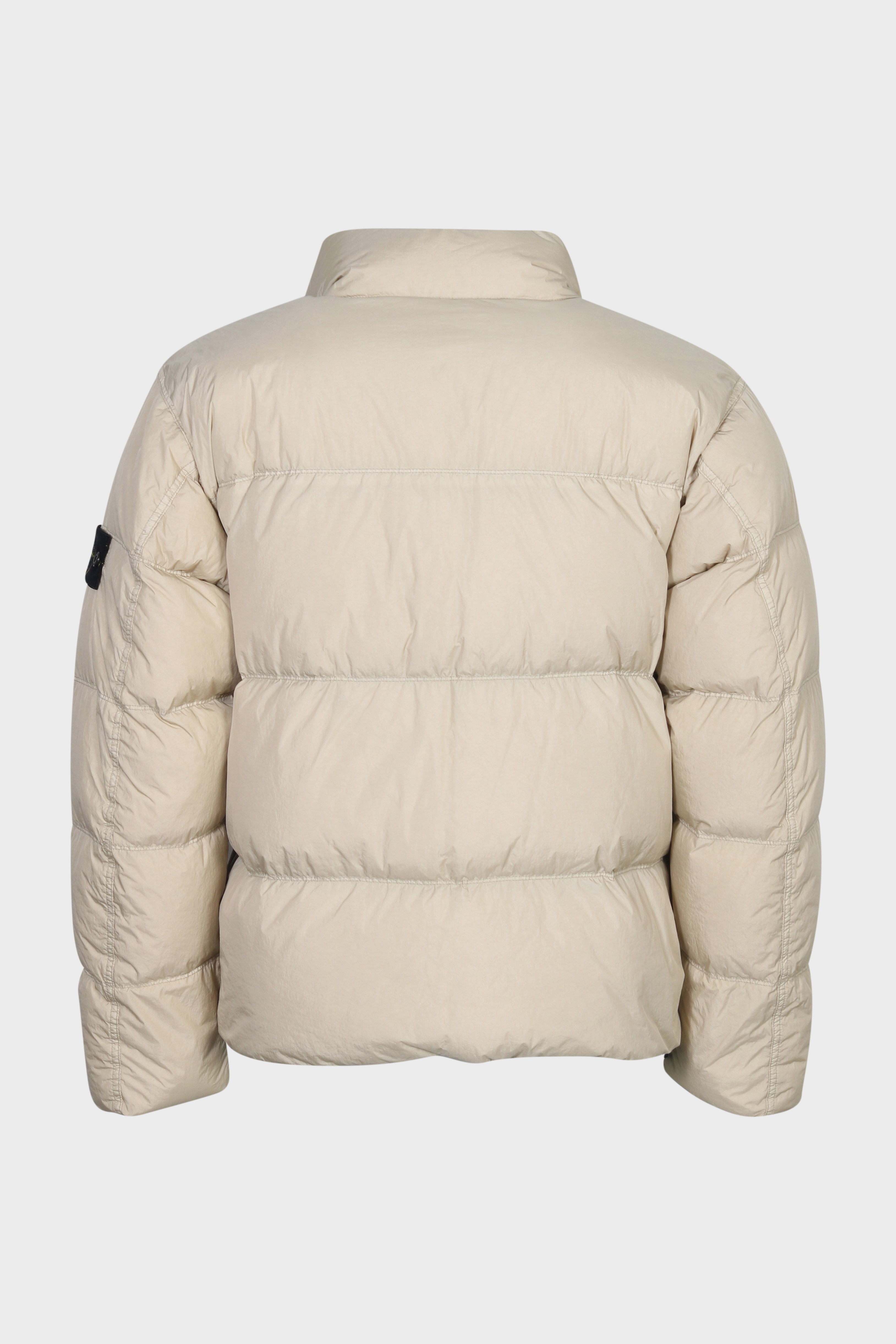 STONE ISLAND Garment Dyed Crinkle Reps Down Jacket in Beige