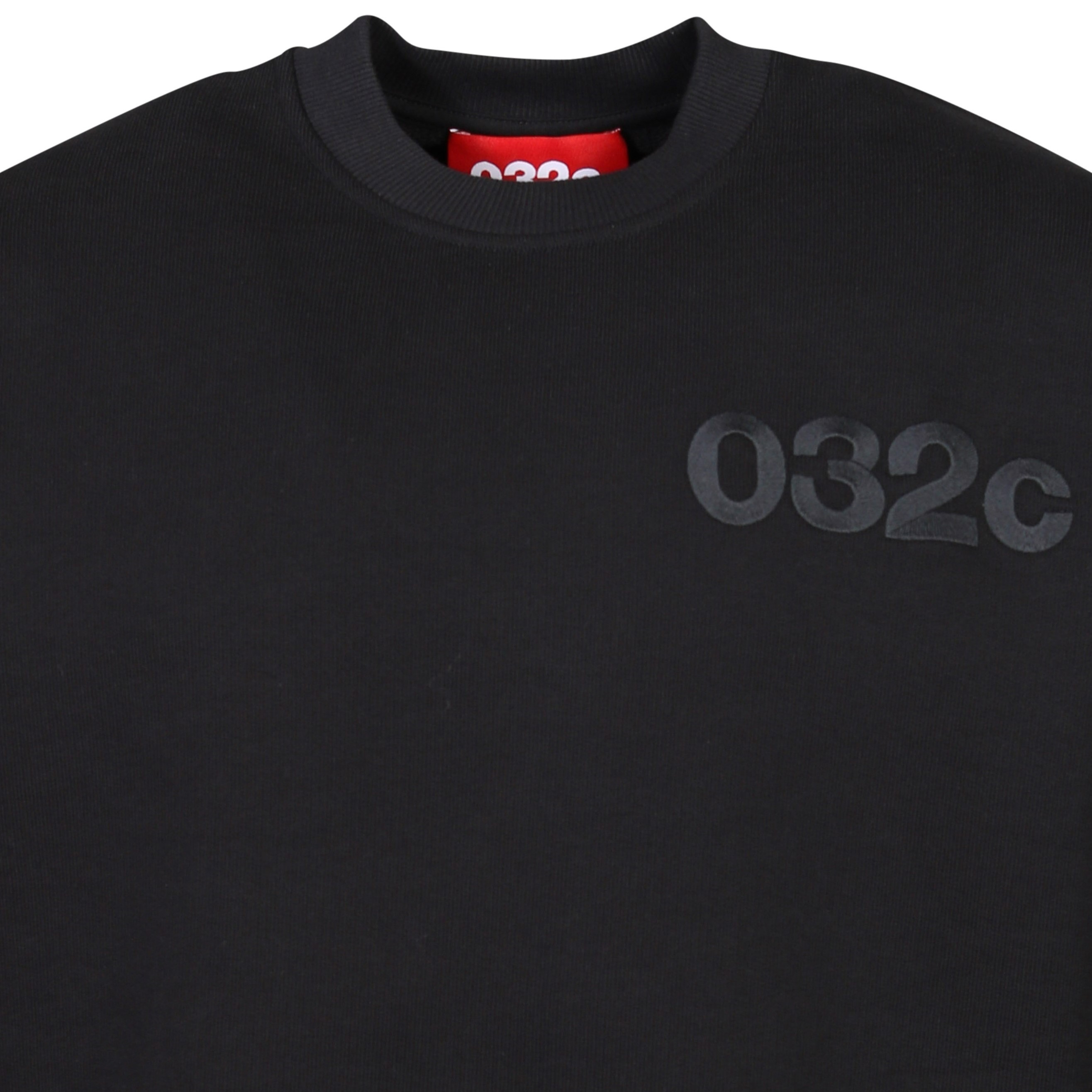 032c Oversized Crewneck Sweater in Black
