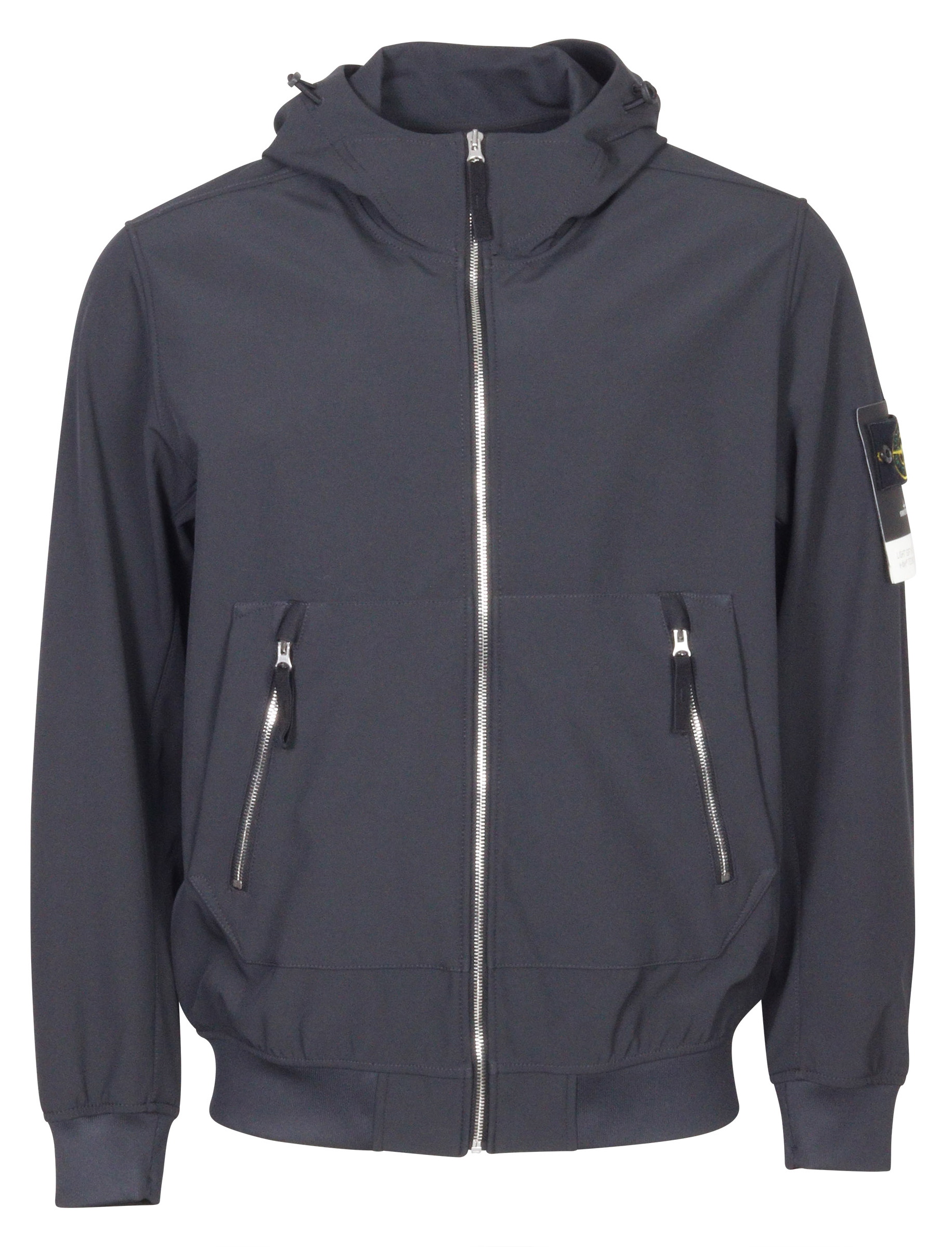 Stone Island Hooded Light Soft Shell Jacket Navy E-Dye Technologie
