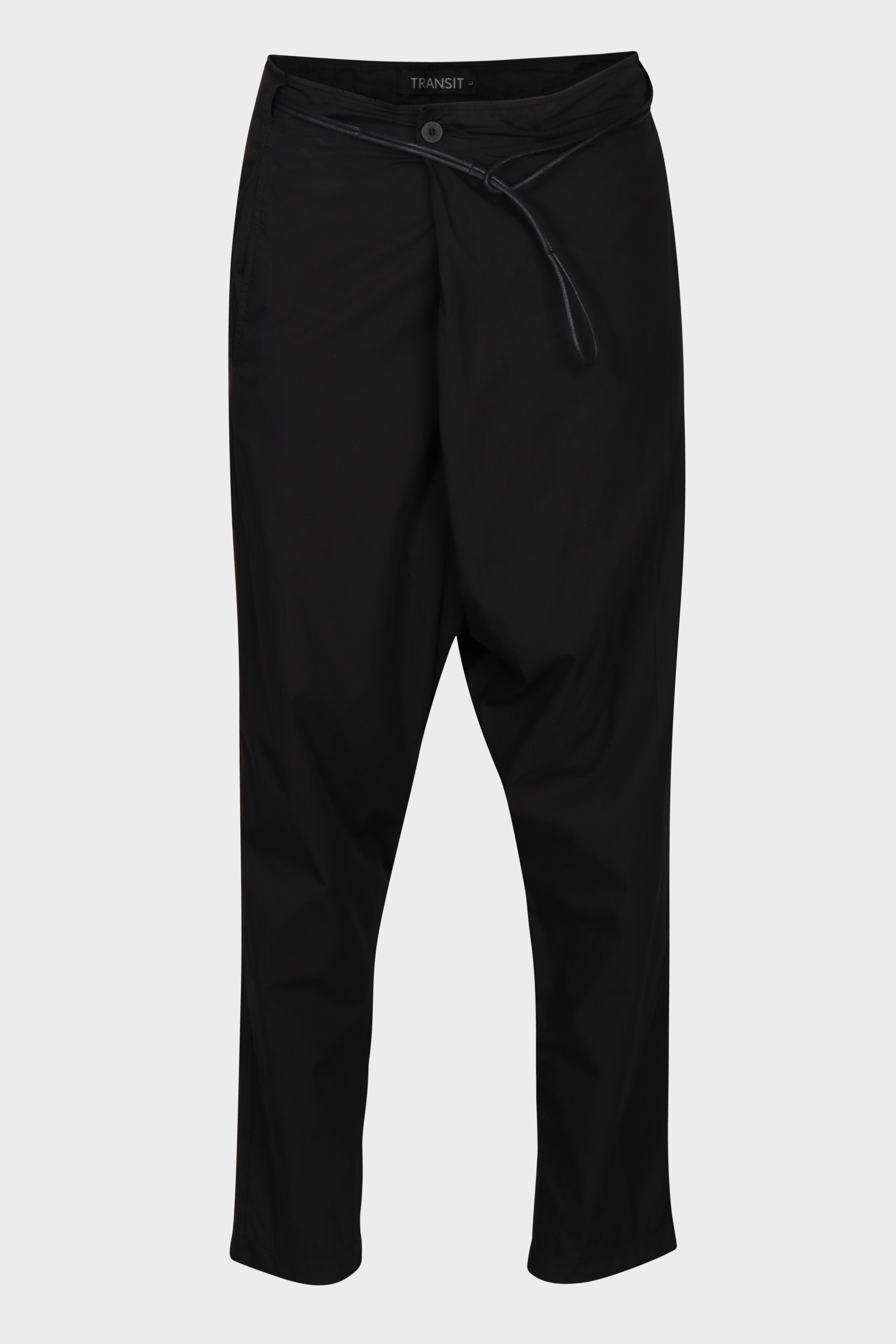 TRANSIT UOMO Light Cotton Pant in Black TRANSIT UOMO Light Cotton Pant in Black