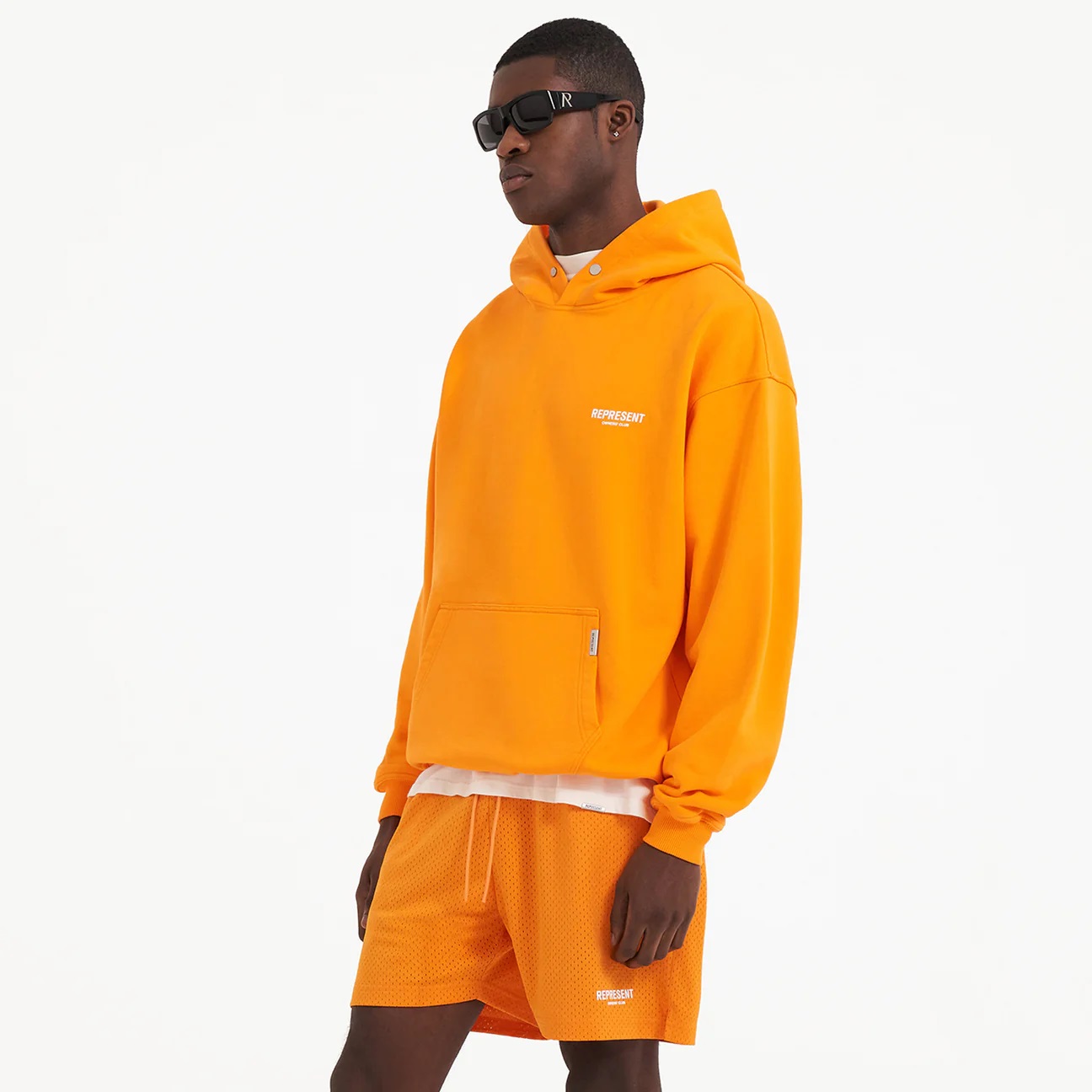 REPRESENT Owners Club Hoodie in Neon Orange XXL