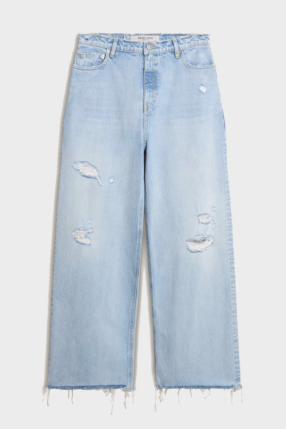 GOLDEN GOOSE Journey Melody Boyfriend Jeans in Destroyed Bleached Denim GOLDEN GOOSE Journey Melody Boyfriend Jeans in Destroyed Bleached Denim
