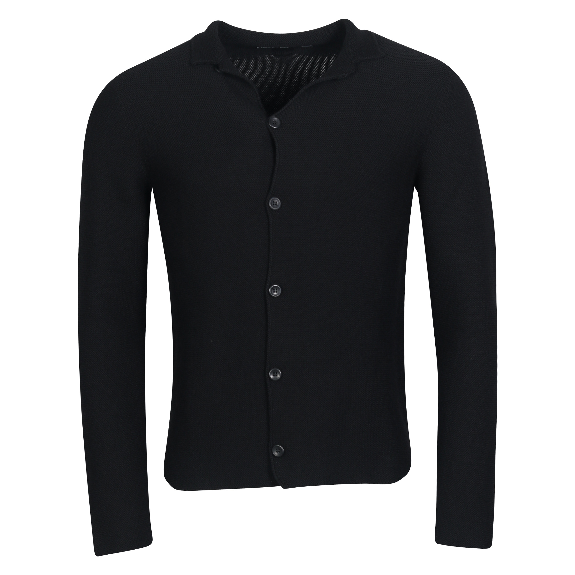 Hannes Roether Knit Cardigan in Black