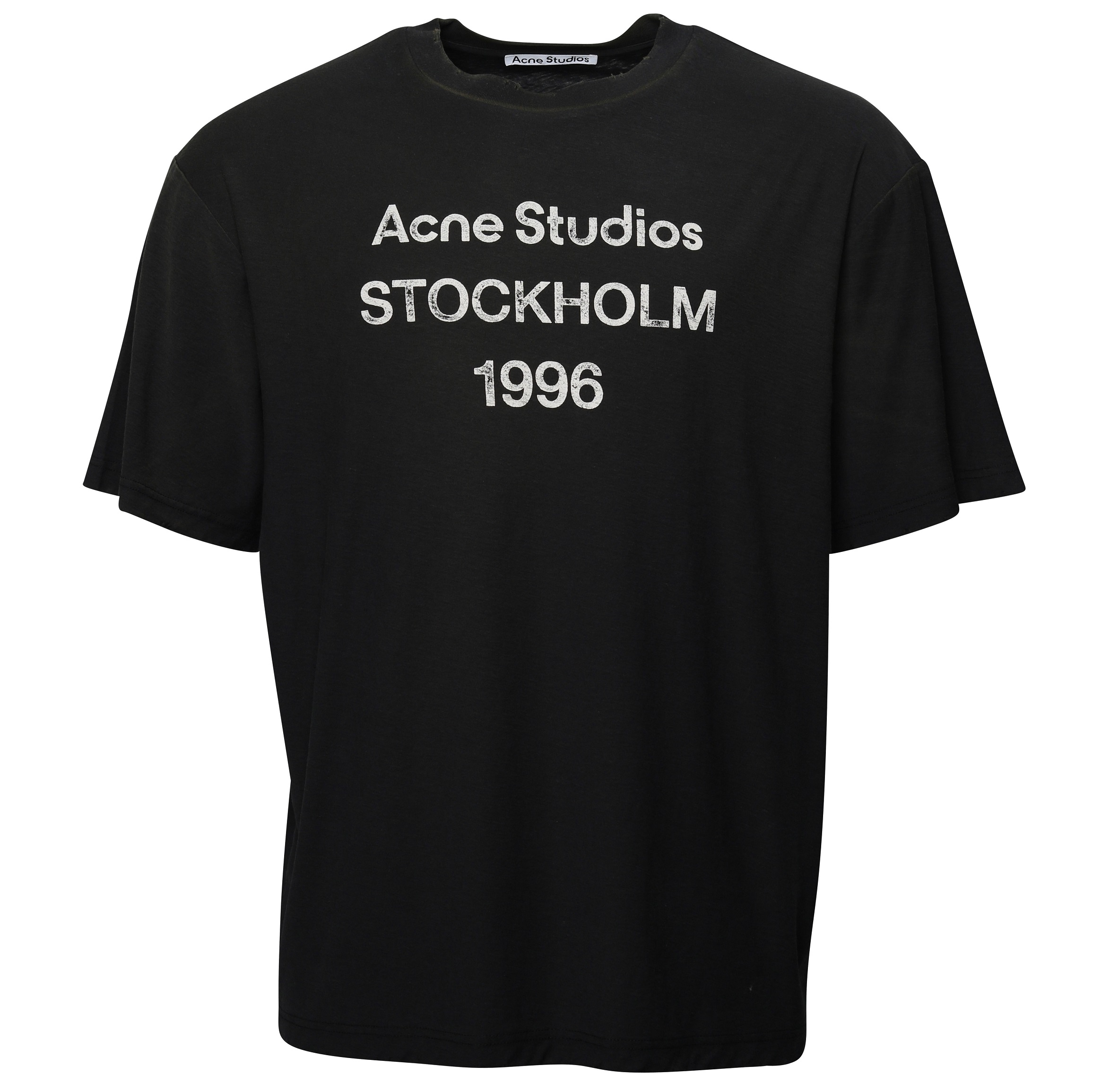 ACNE STUDIOS Logo T-Shirt in Faded Black