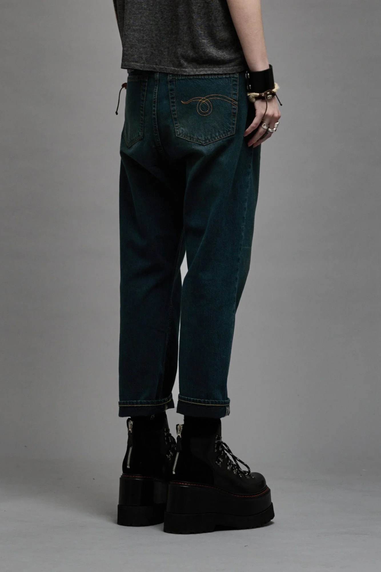 R13 Boyfriend Tailored Drop in Camden Indigo  27