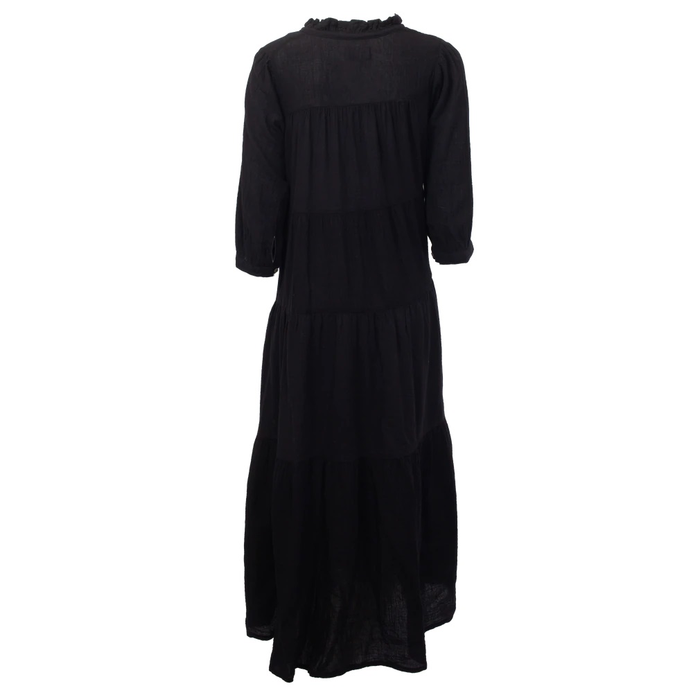 HONORINE Long Giselle Dress in Black L