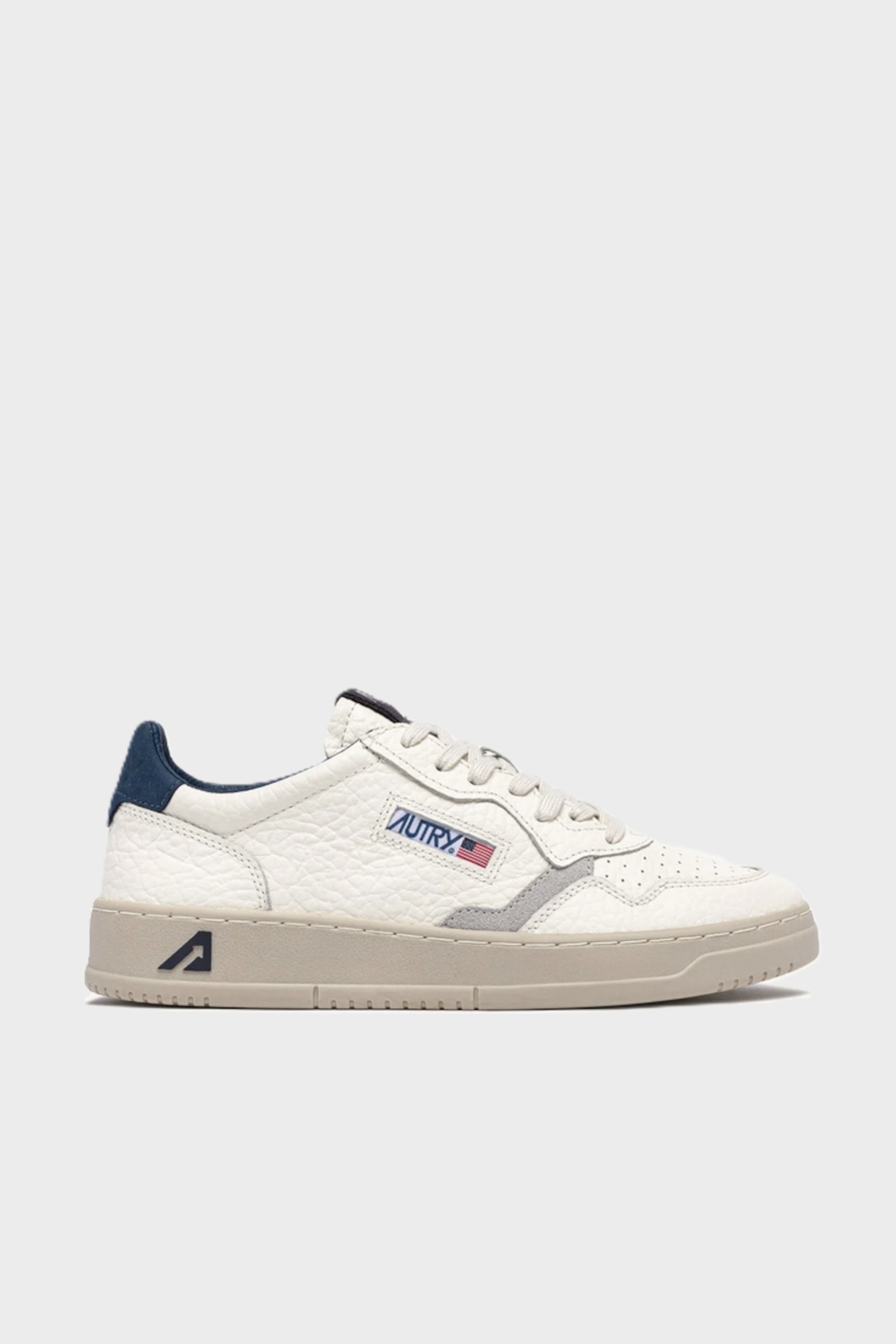 AUTRY ACTION SHOES Medalist Low Sneaker Elefant in White/Blue 47
