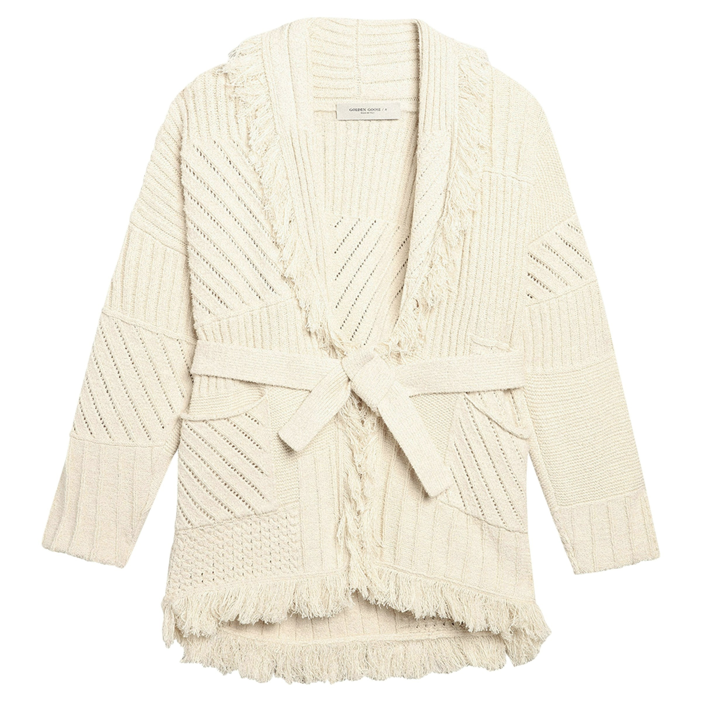 GOLDEN GOOSE Journey Knit Cardigan Cotton Mix M