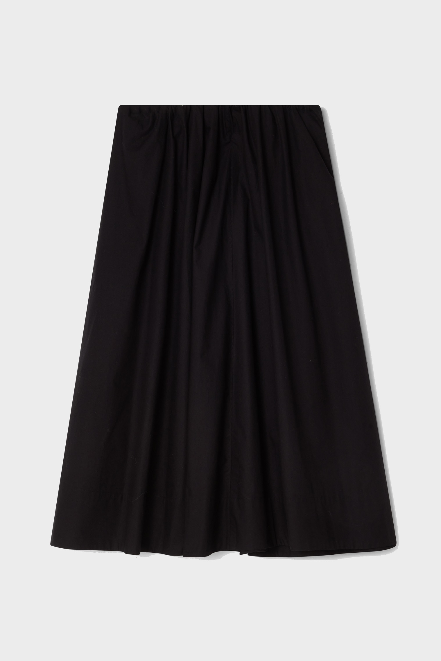 DAGMAR A-Lined Midi Skirt in Black