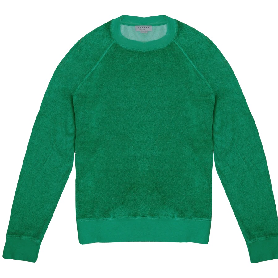 Jasper Los Angeles Terry Crewneck Sweatshirt Sunset in Clover/Green