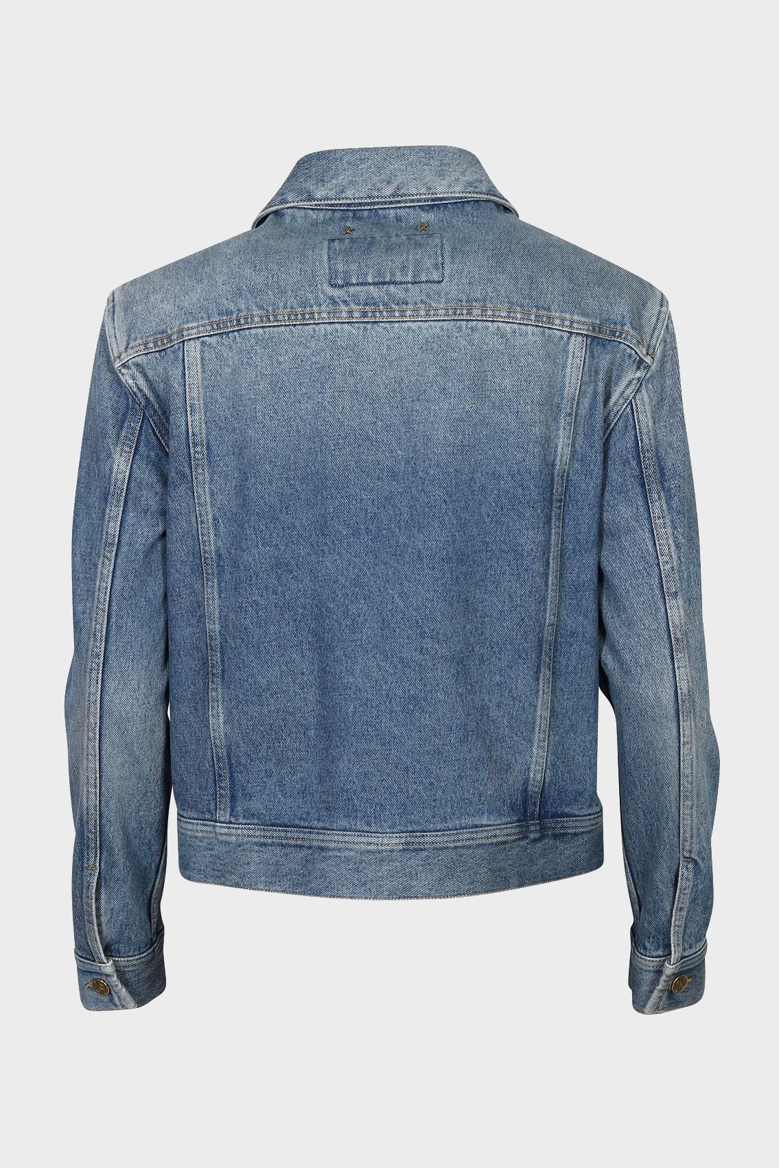 GOLDEN GOOSE Slim Drew Denim Jacket in Washed Blue IT44 / DE38