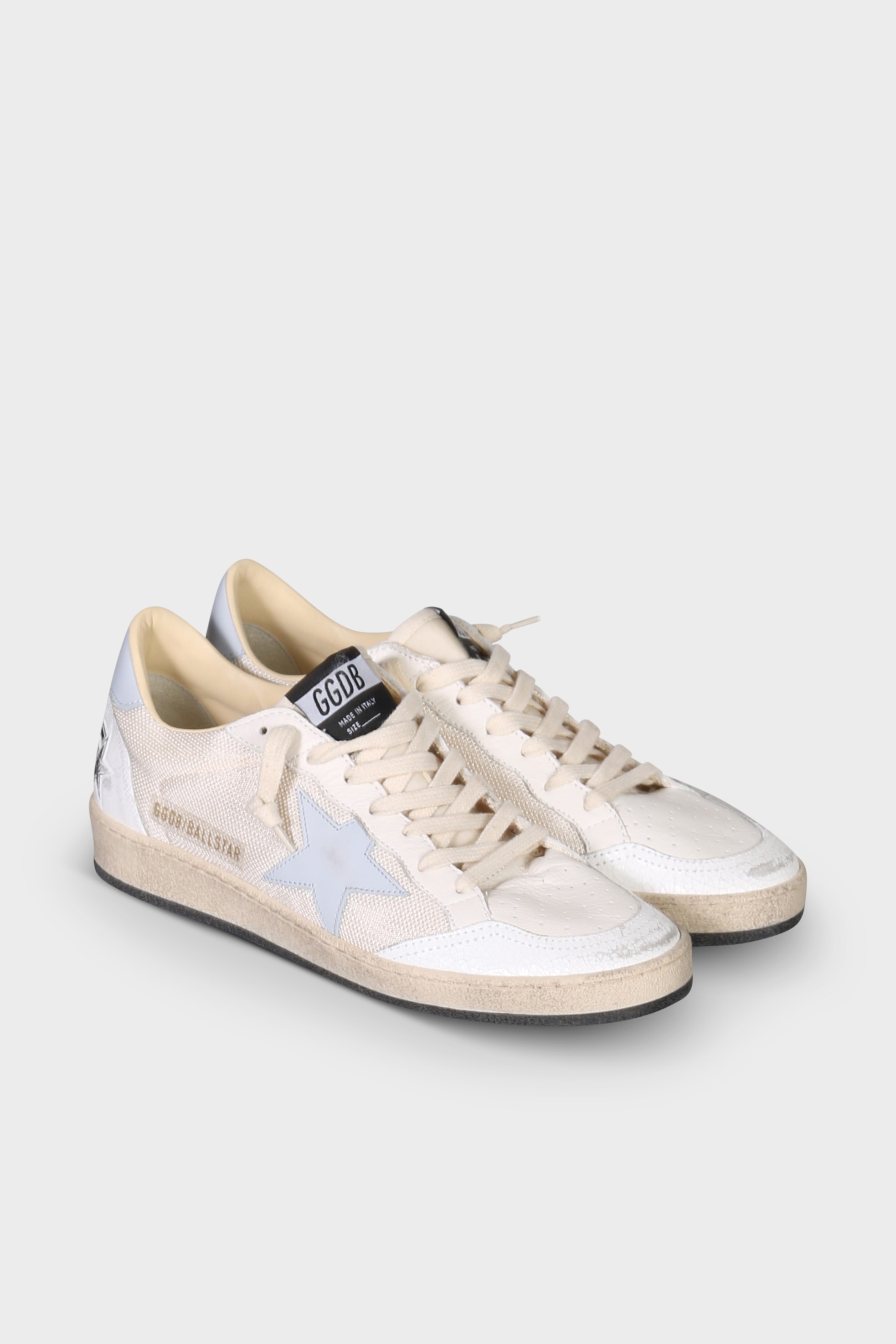 GOLDEN GOOSE Sneaker Ballstar in Off White/Light Blue 41