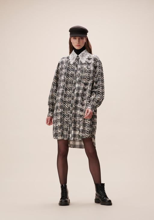 Lala Berlin Dress Patchworked Leo Embroidery L
